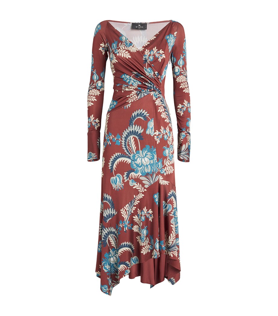 Etro Womens Floral Print Midi Dress Image 1