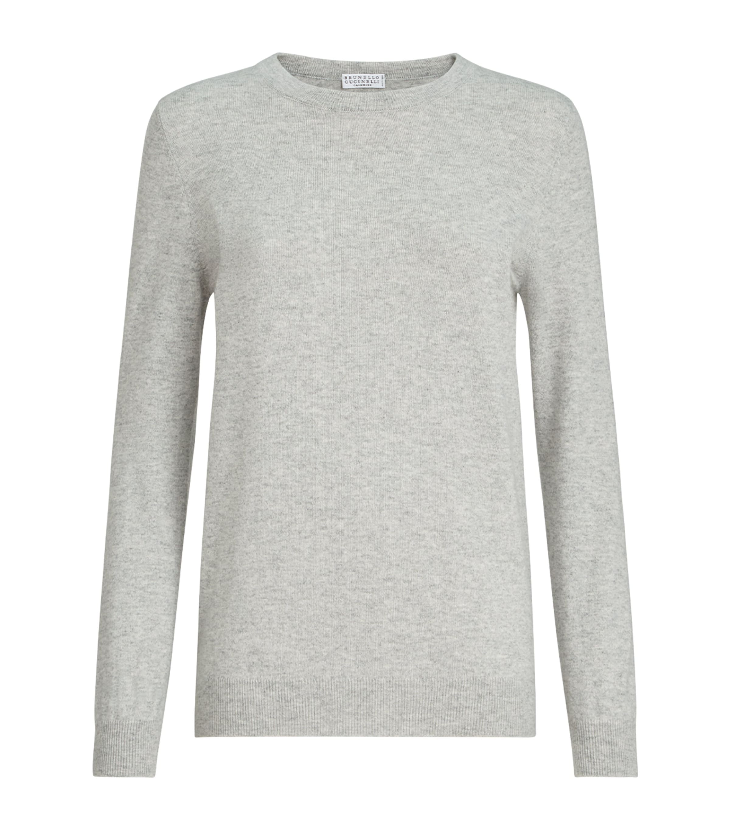 Brunello Cucinelli Womens Cashmere Monili-Trim Sweater Image 1