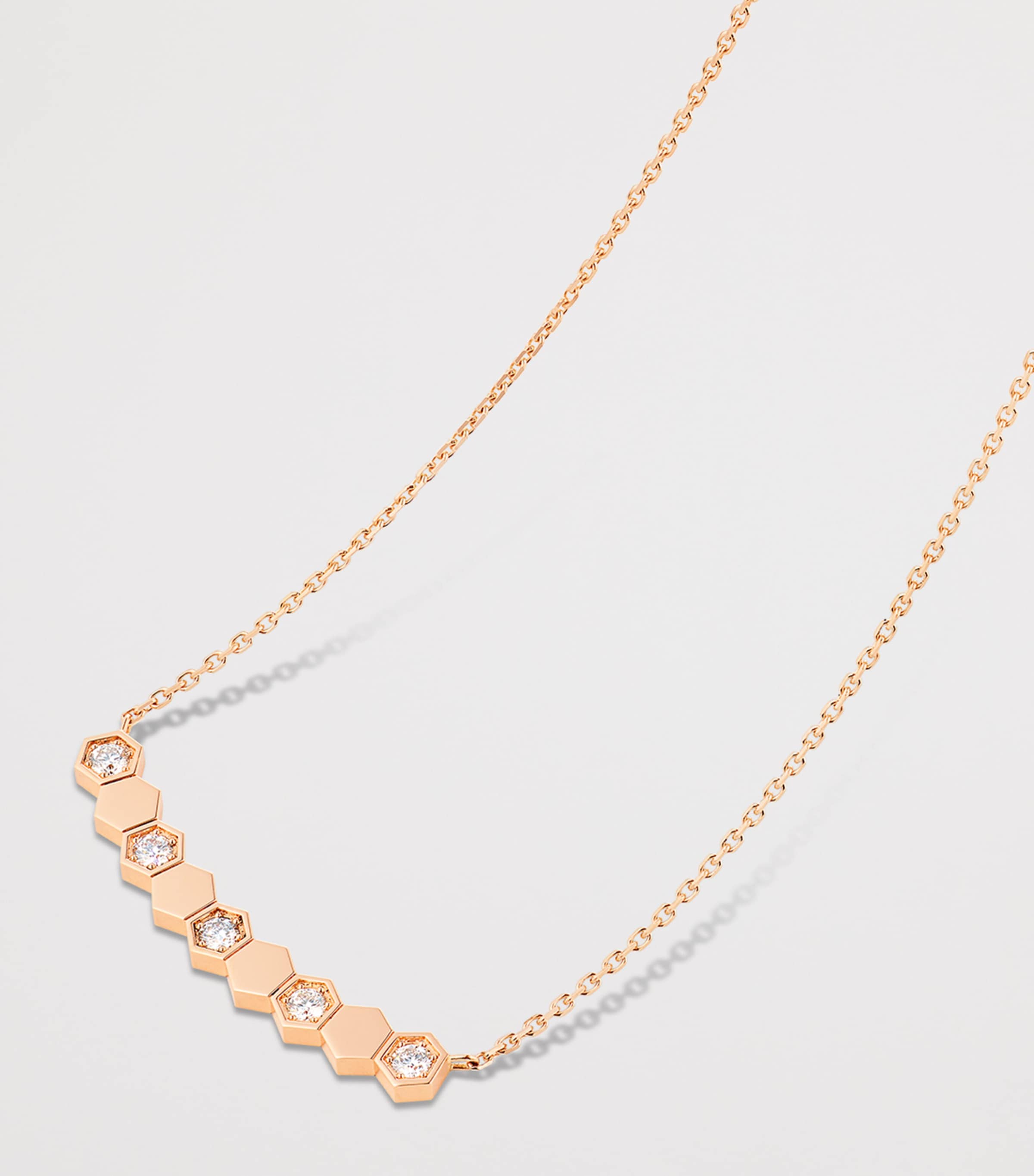 Chaumet Rose Gold and Diamond Bee de Chaumet Pendant Necklace Pink Gold Image 4