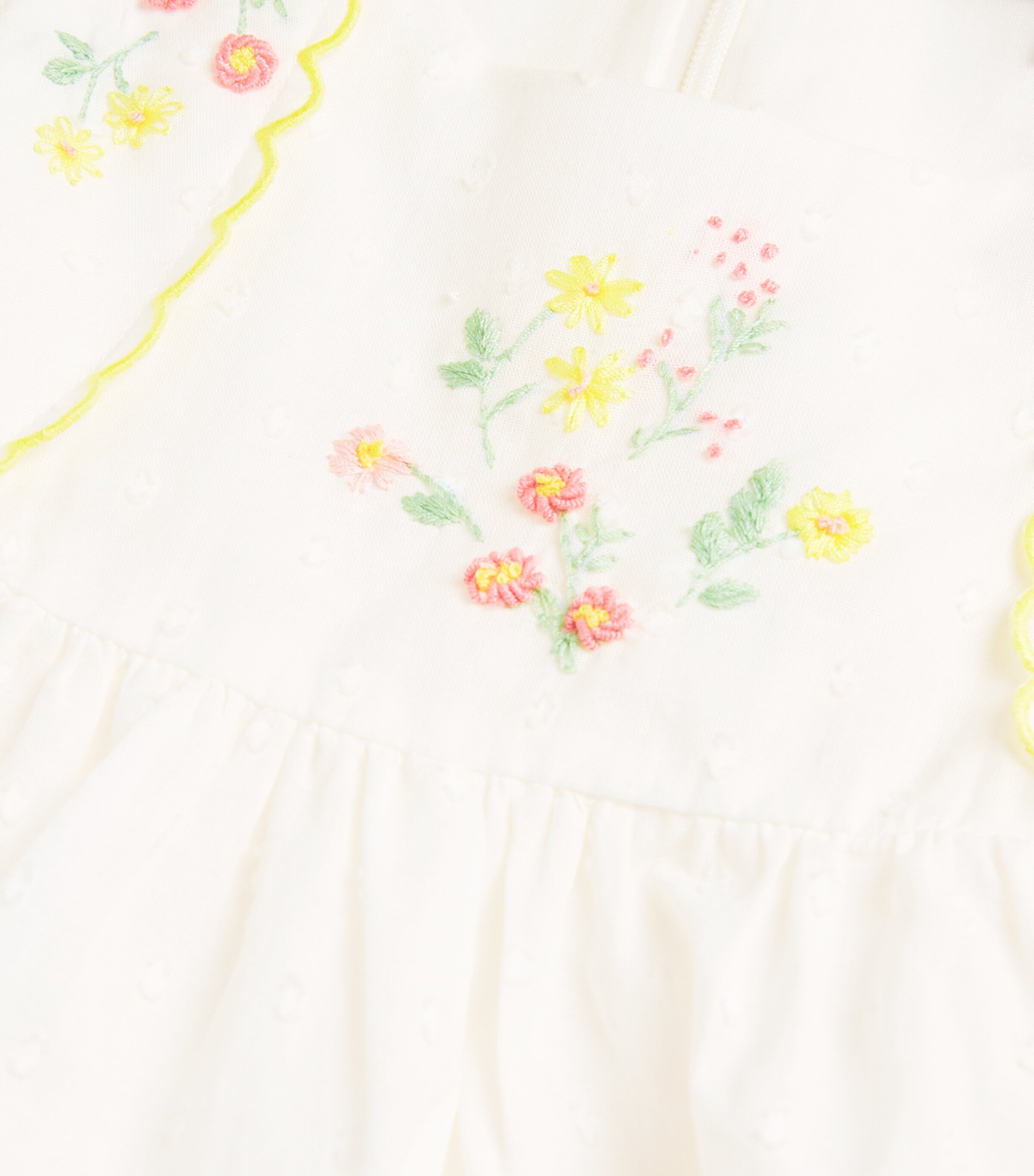 Broderie Anglaise Embroidered Dress (2-12 Years) 1BLANC Image 3