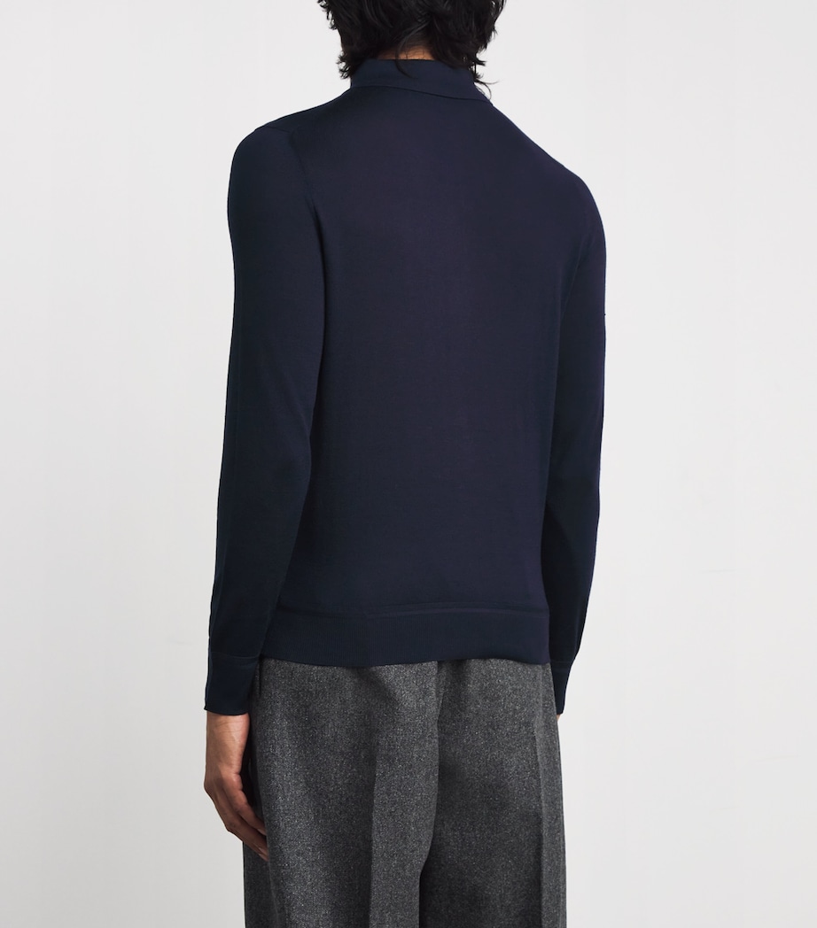 Silk-Wool-Cashmere Polo Shirt 810 Image 4
