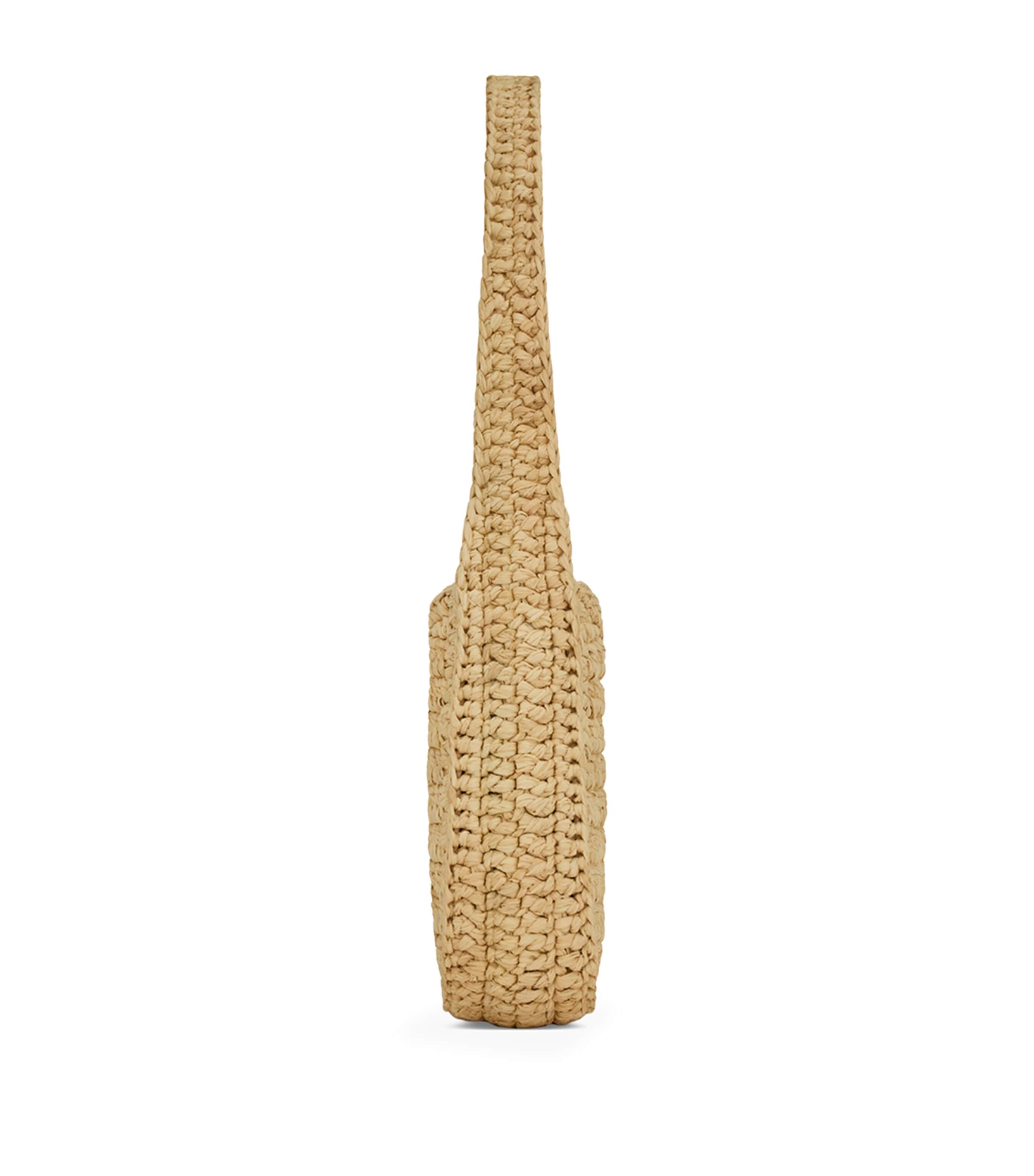 Saint Laurent Le 5 à 7 Raffia Shoulder Bag | Harrods US