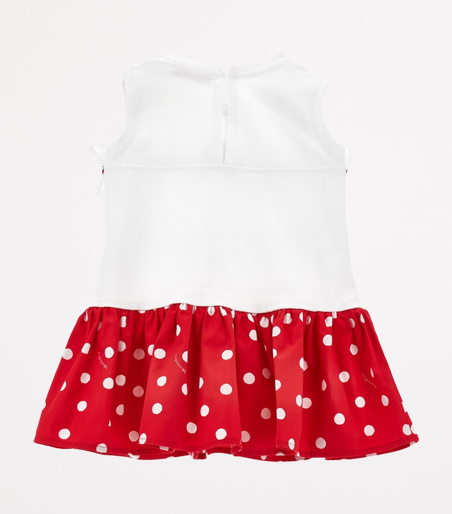 Stretch Cotton Polka-Dot Dress (3-36 Months) BIANCO+ROSSO Image 2