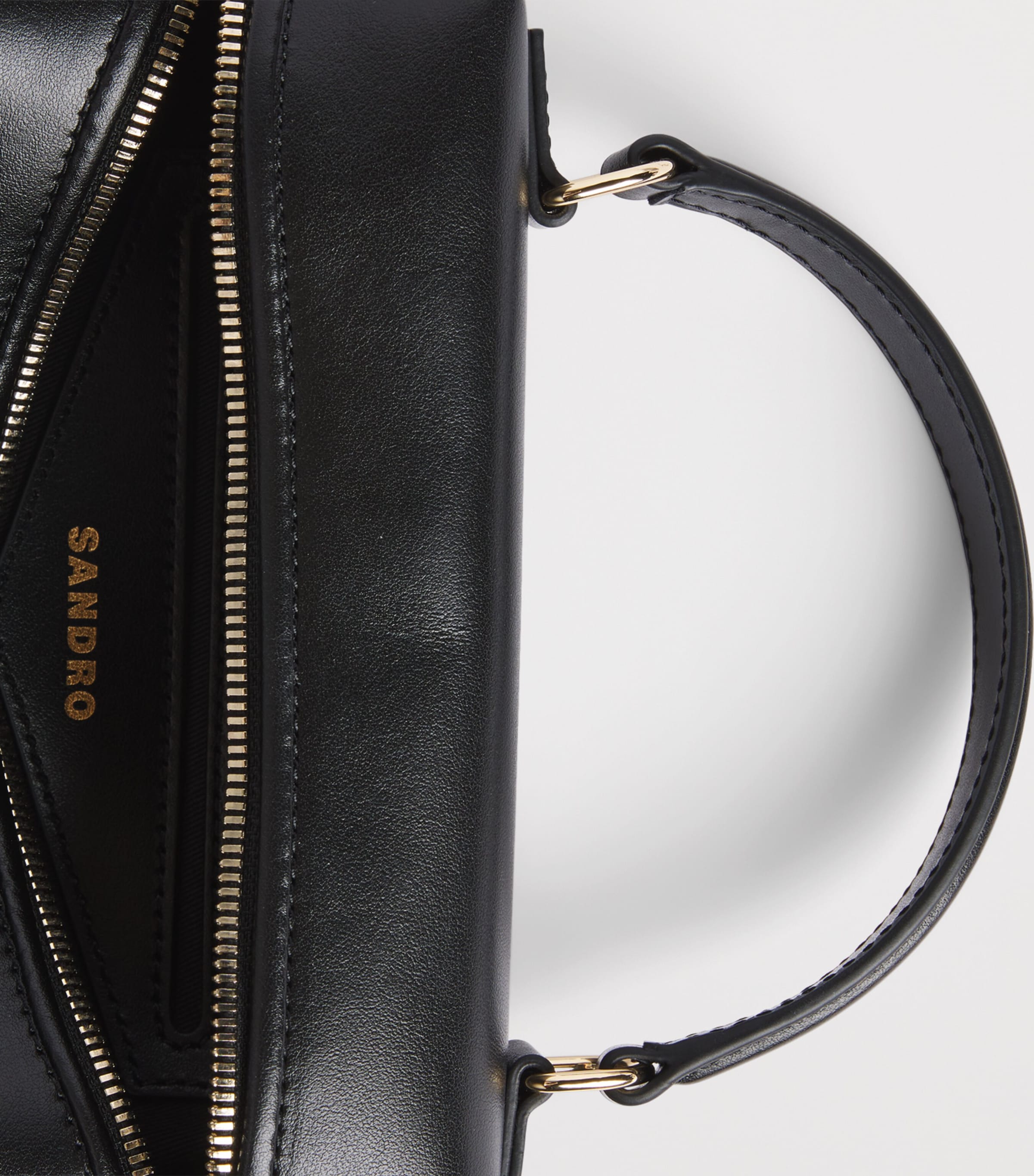 Sandro Paris Leather Tangolino Vanity Bag Black Image 5