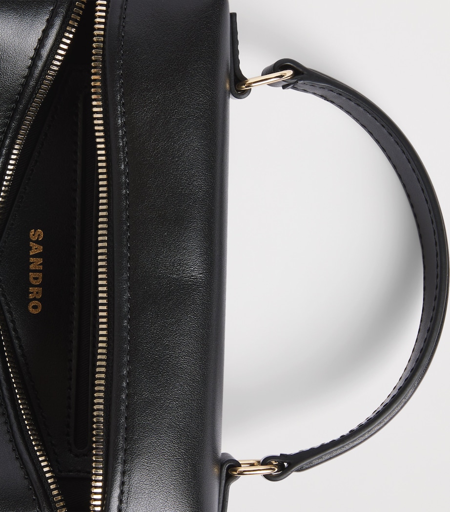 Sandro Paris Leather Tangolino Vanity Bag Black Image 5