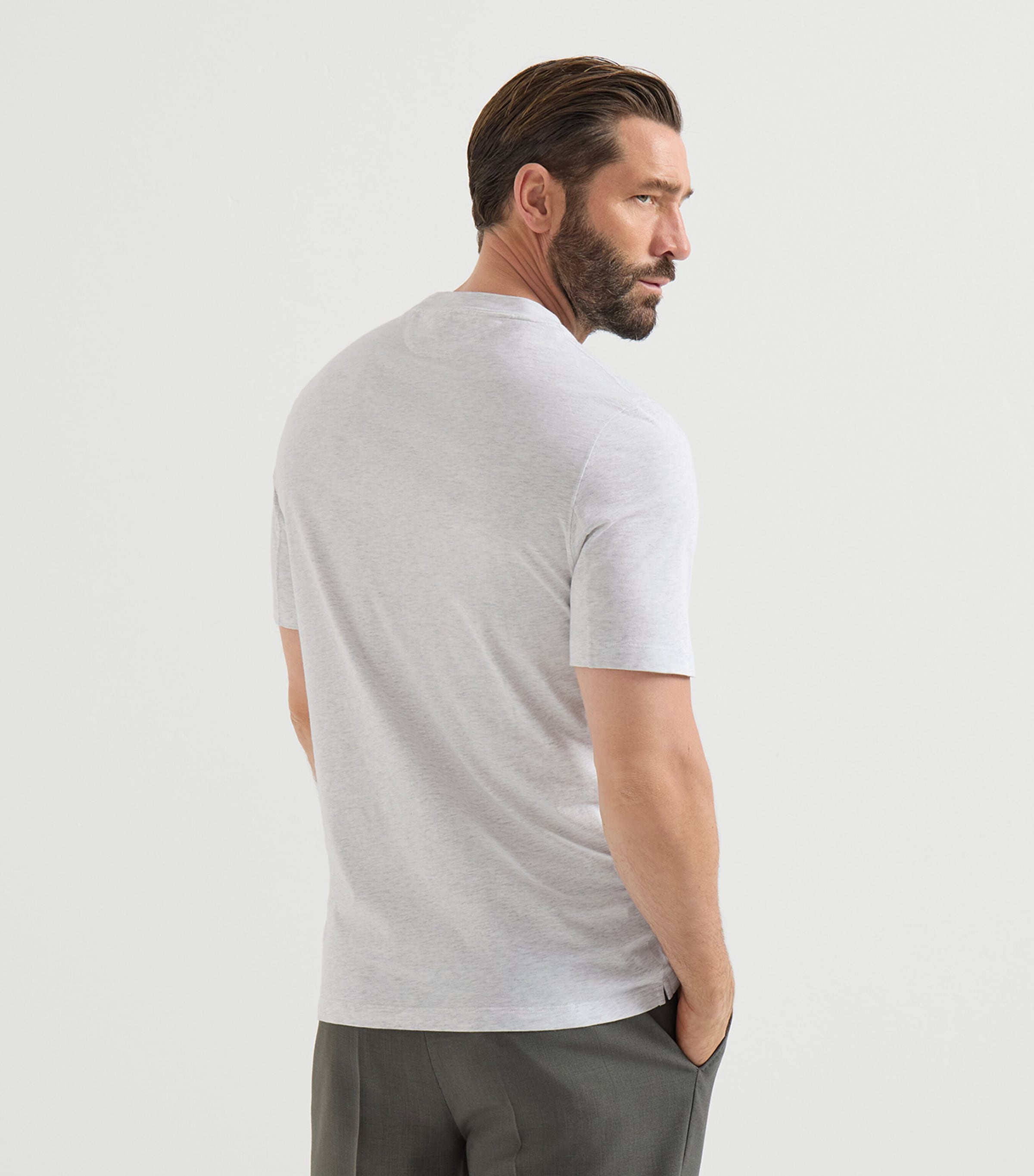 Brunello Cucinelli Mens Cotton Crew-Neck T-Shirt White Image 5