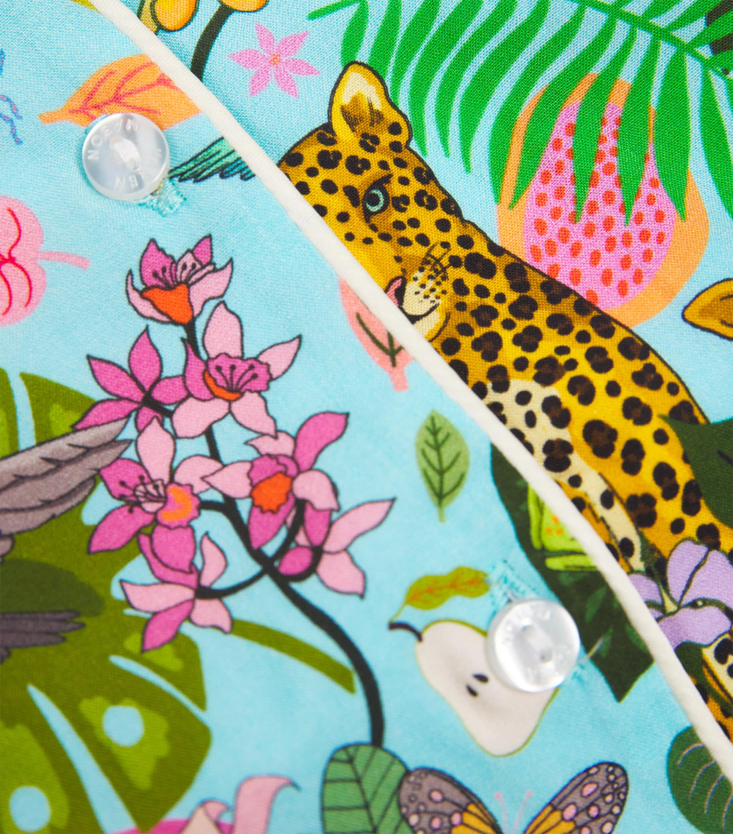 Tropical Print Pyjama Set (2-13 Years) TURQUOISE Image 3