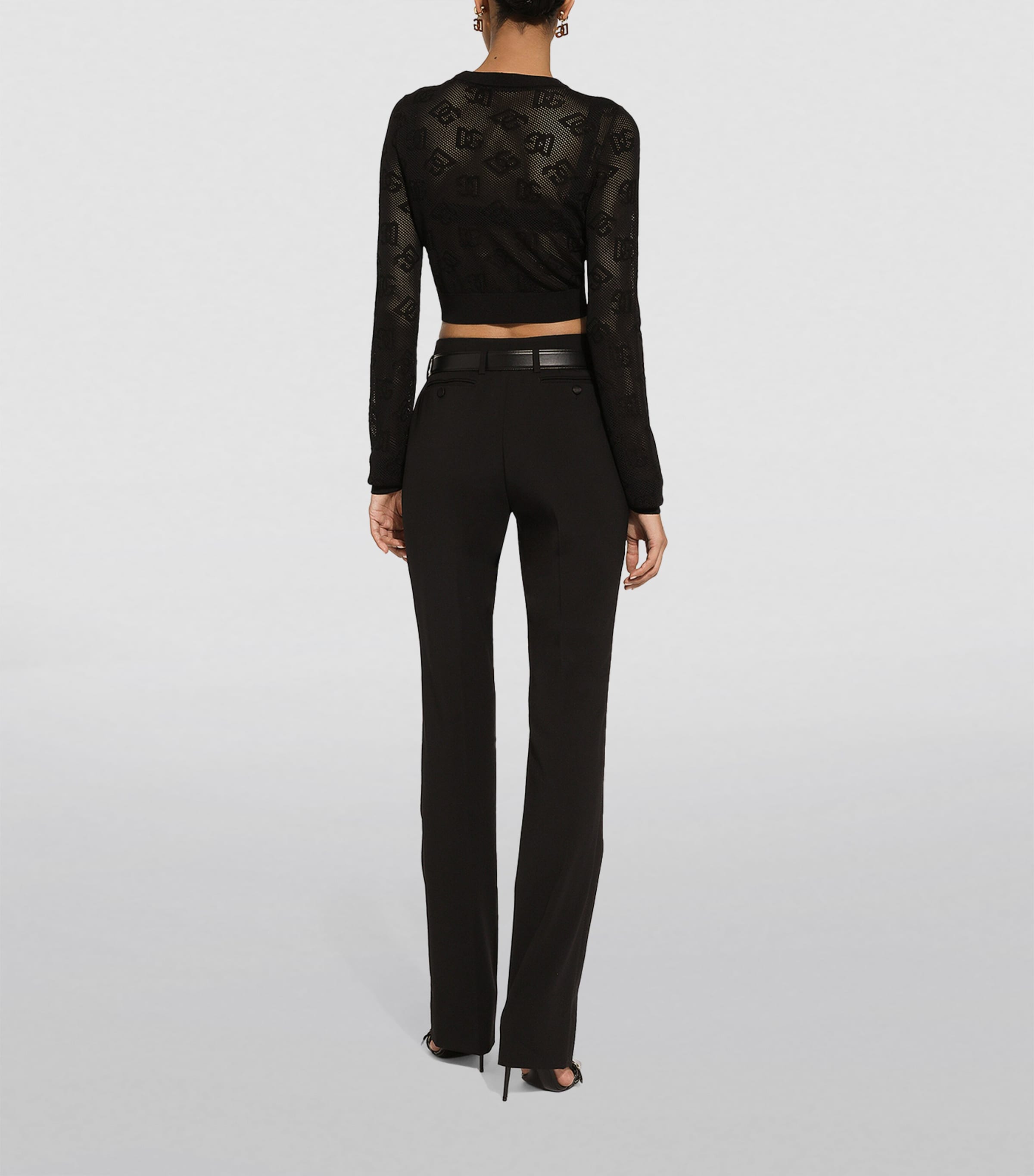 Cropped Logo Sweater N0000-BLACK Image 5