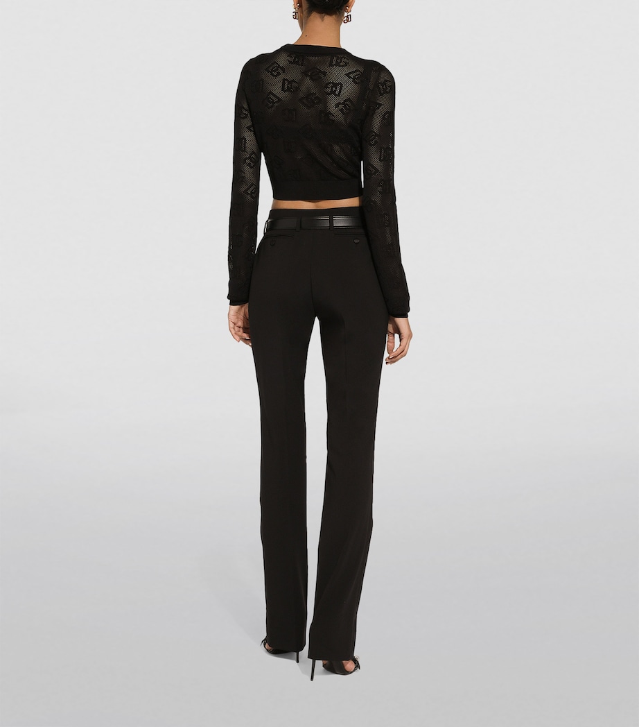 Cropped Logo Sweater N0000-BLACK Image 5