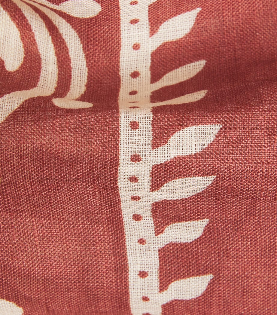 Linen Rituales Maxi Skirt MARSALA/ECRU Image 6