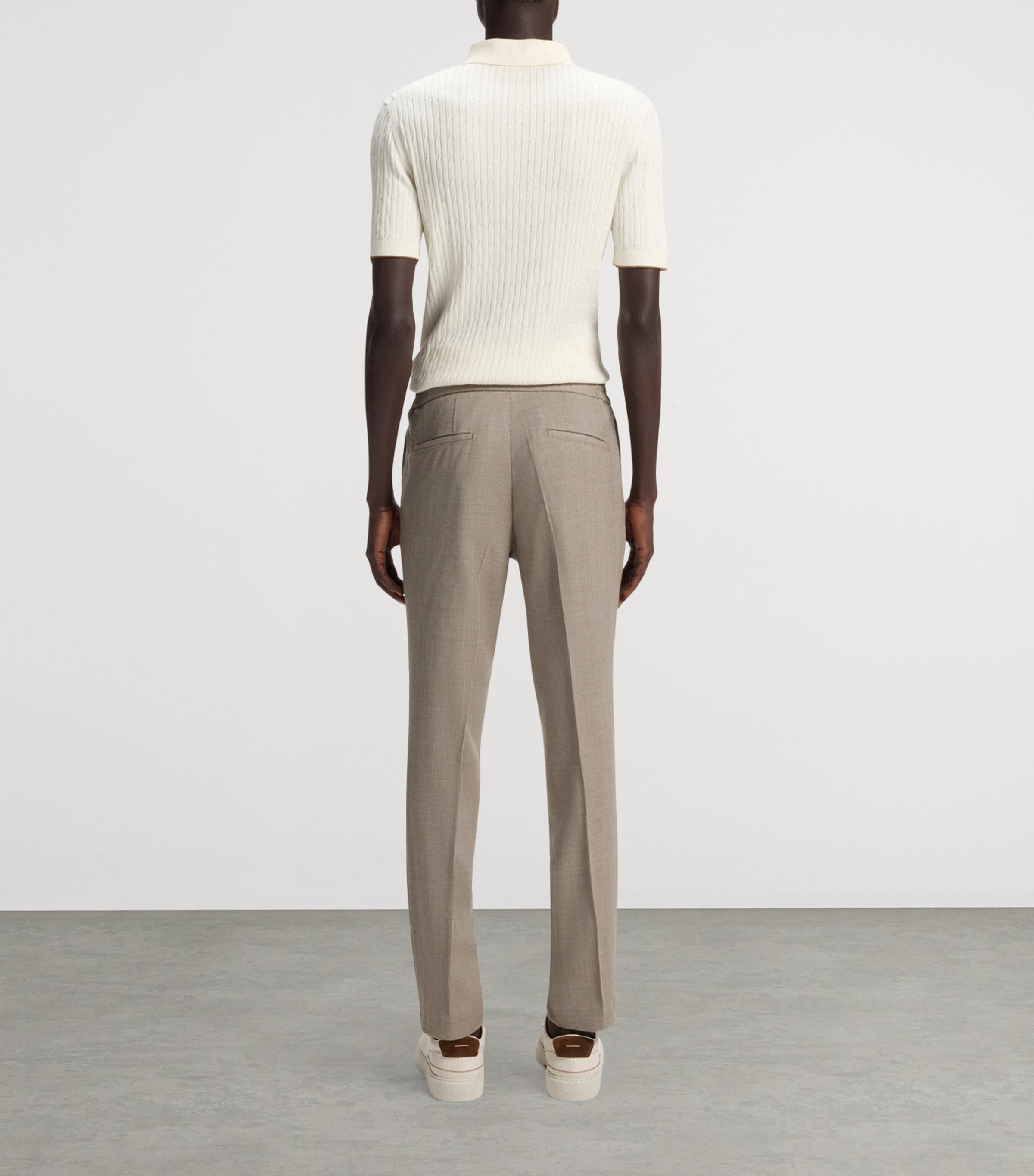 Virgin Wool-Silk Drawstring Trousers 255 Image 3