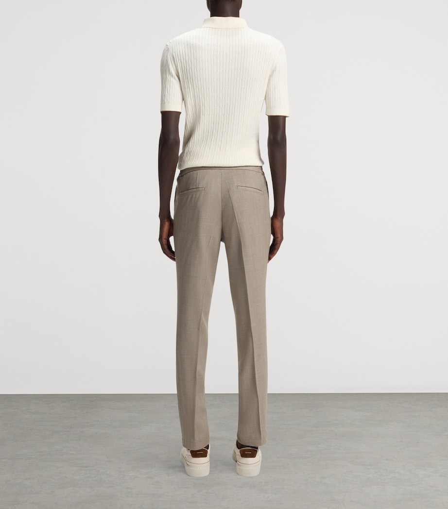 Virgin Wool-Silk Drawstring Trousers 255 Image 3