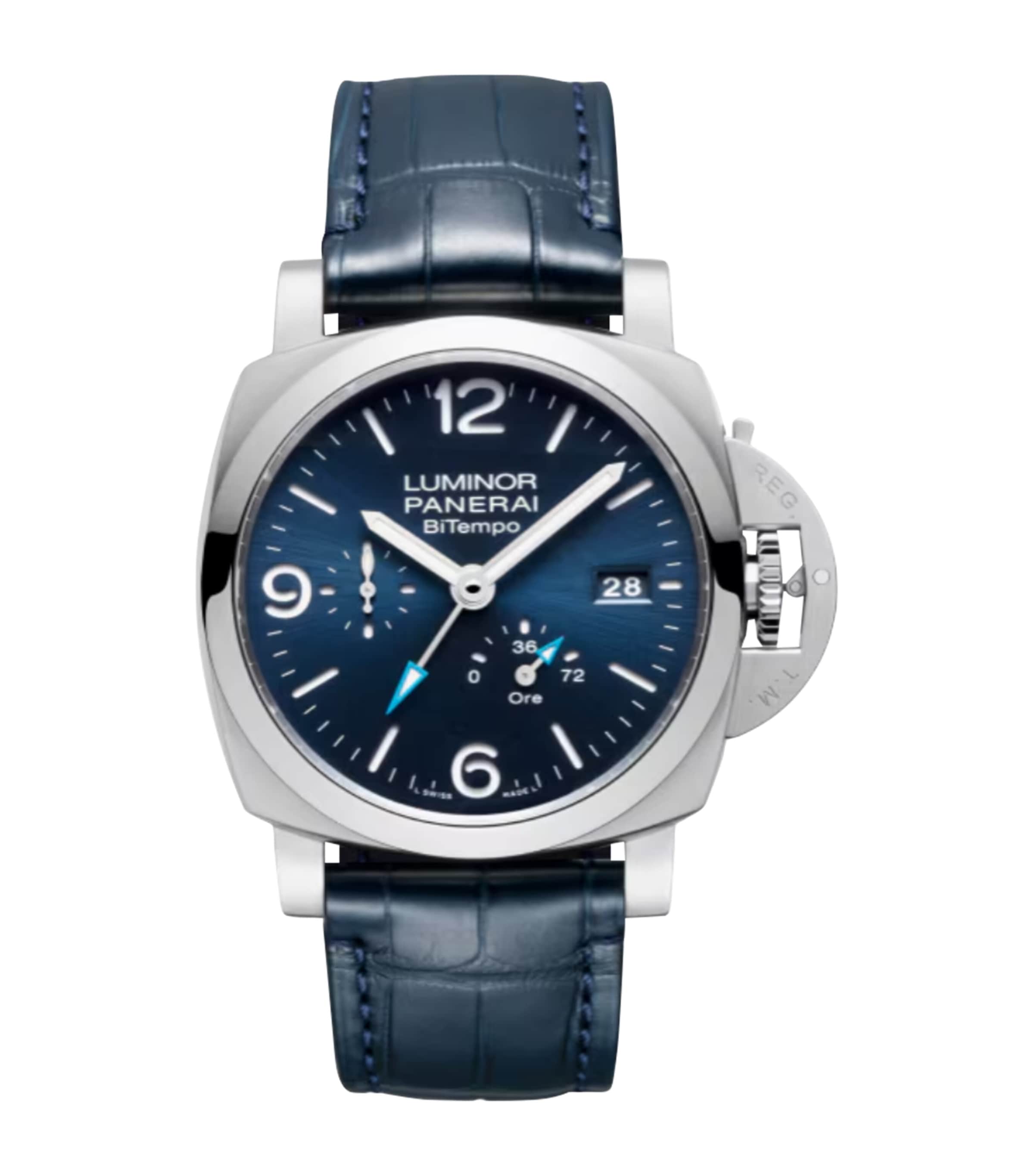 Panerai Stainless Steel Luminor BiTempo Watch 44mm Blue Image 1