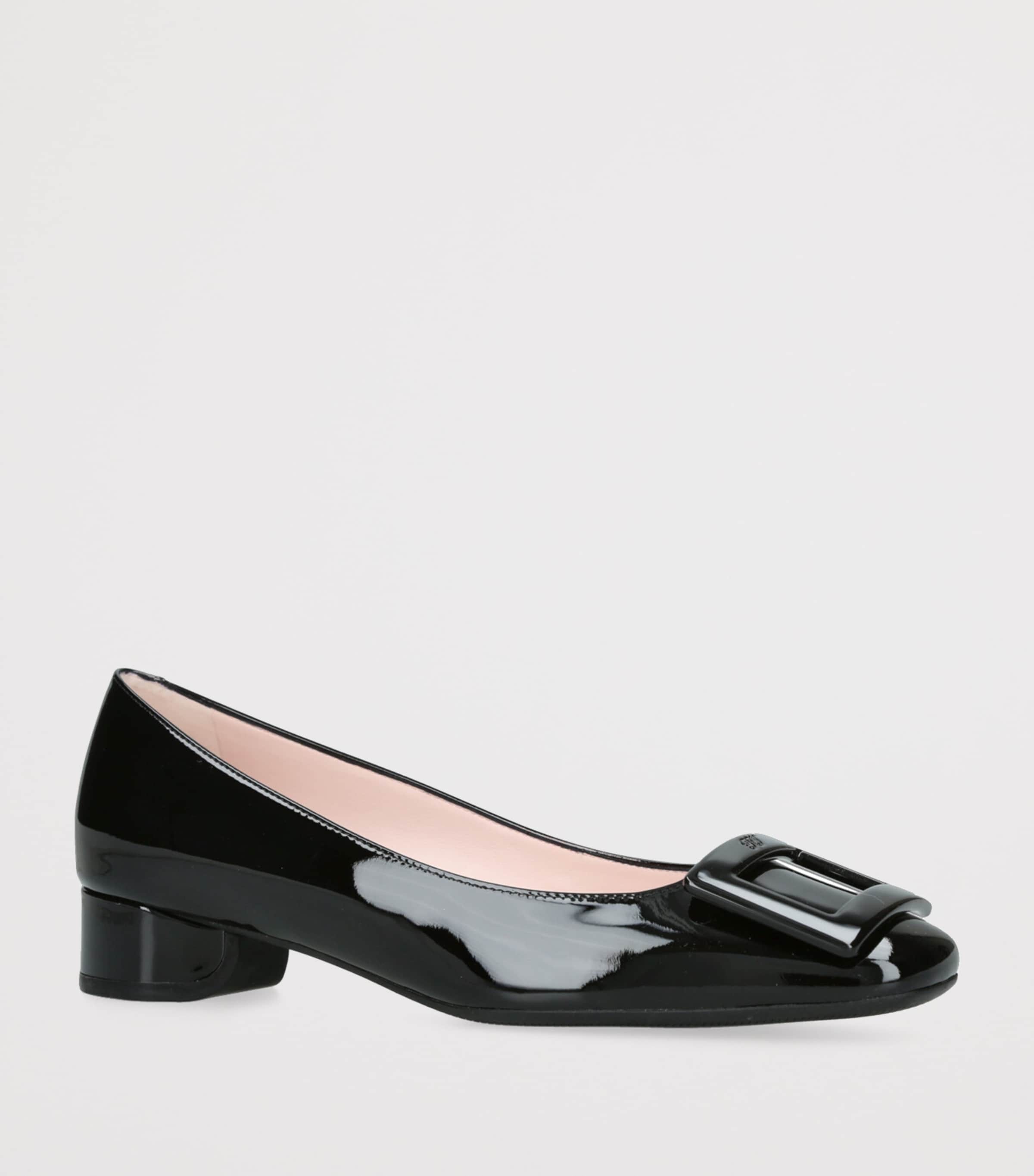 Patent Leather U Look Ballet Flats BLACK Image 3
