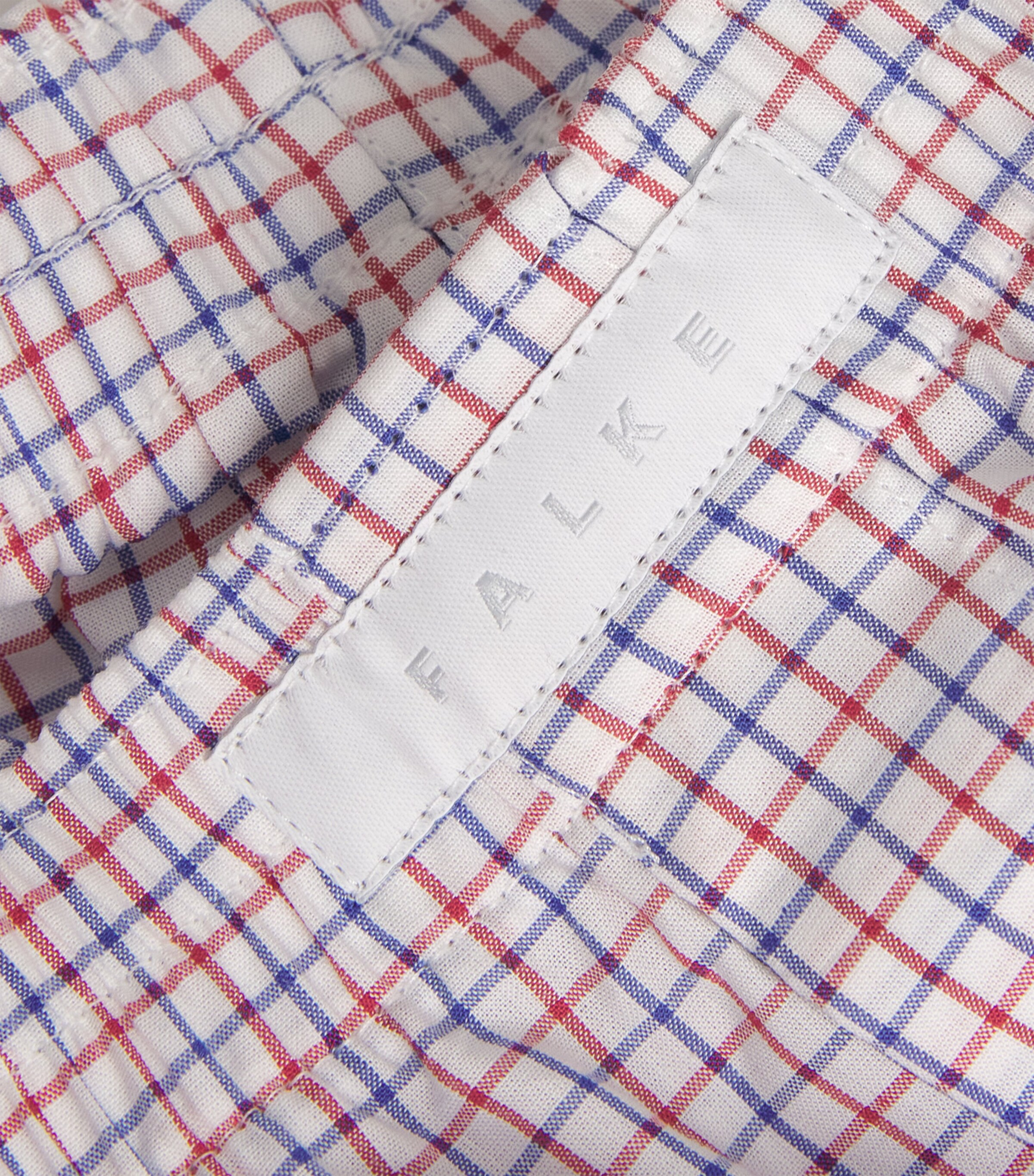 Falke Mens Cotton Check Boxer Shorts Blue Red M Image 4