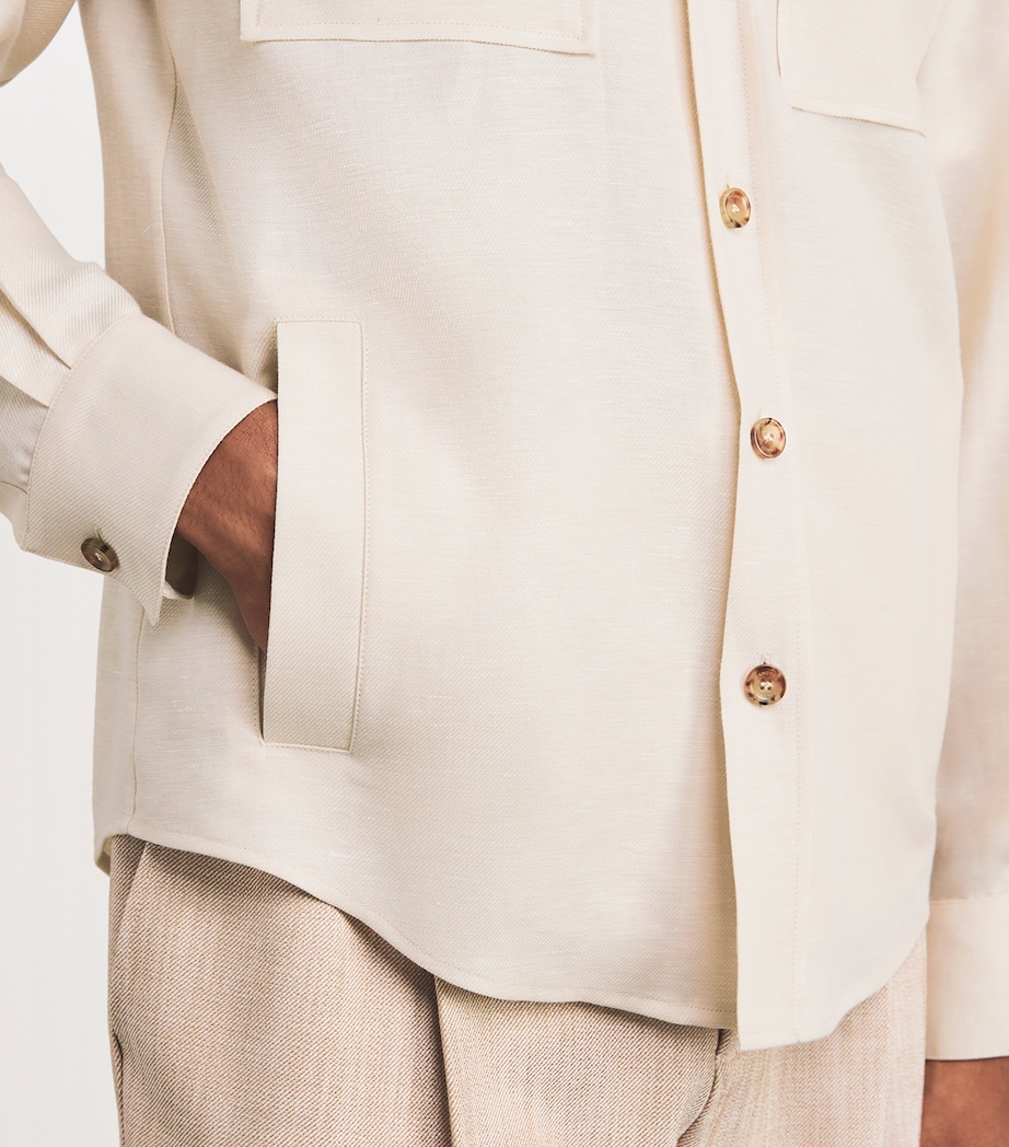 Cashmere-Linen Overshirt 82399 SAND Image 6
