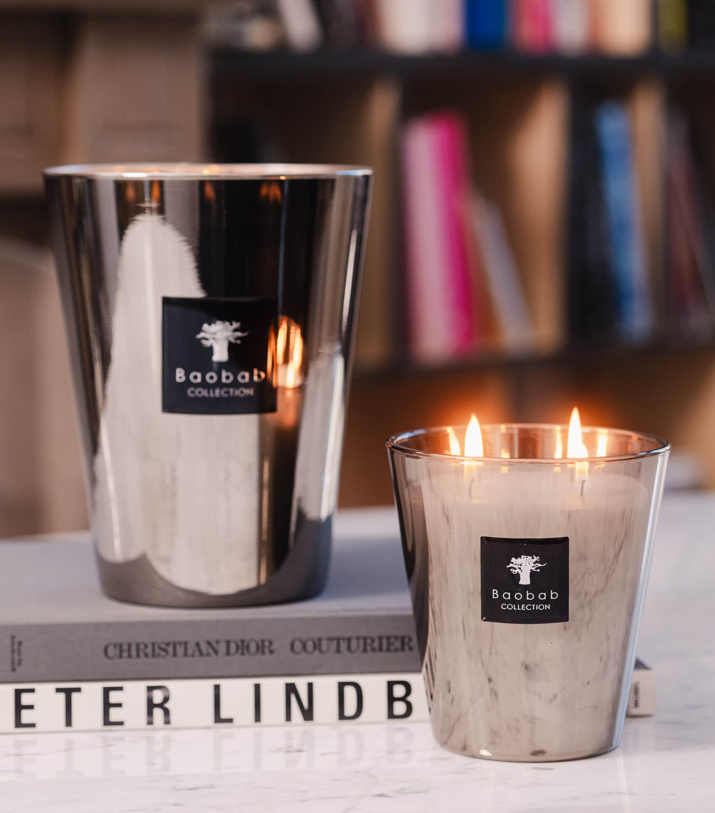 Baobab Collection Platinum Candle (16cm) Black Image 4
