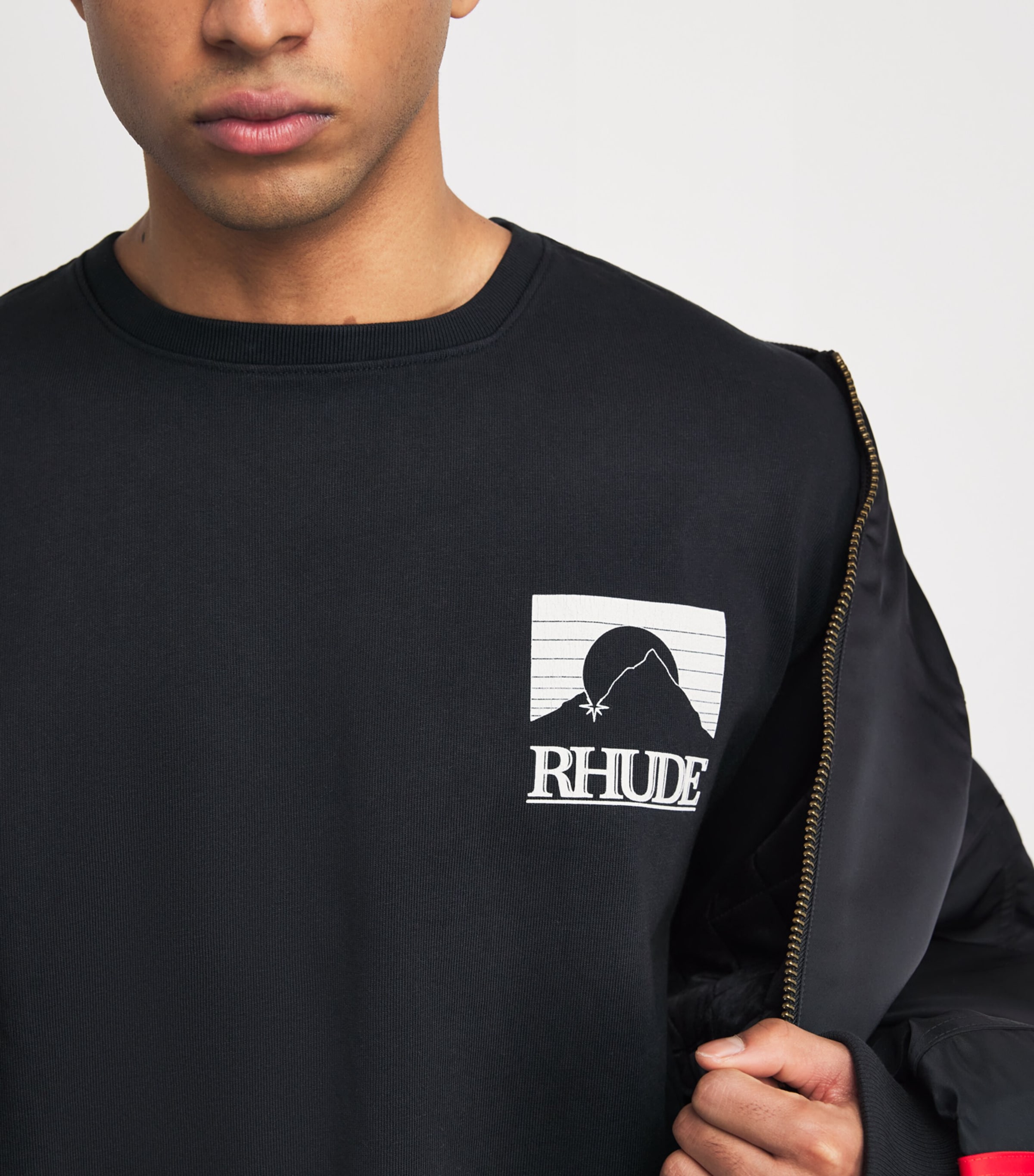 Cotton Printed Moonlight T-Shirt BLACK/ WHITE 3167 Image 6