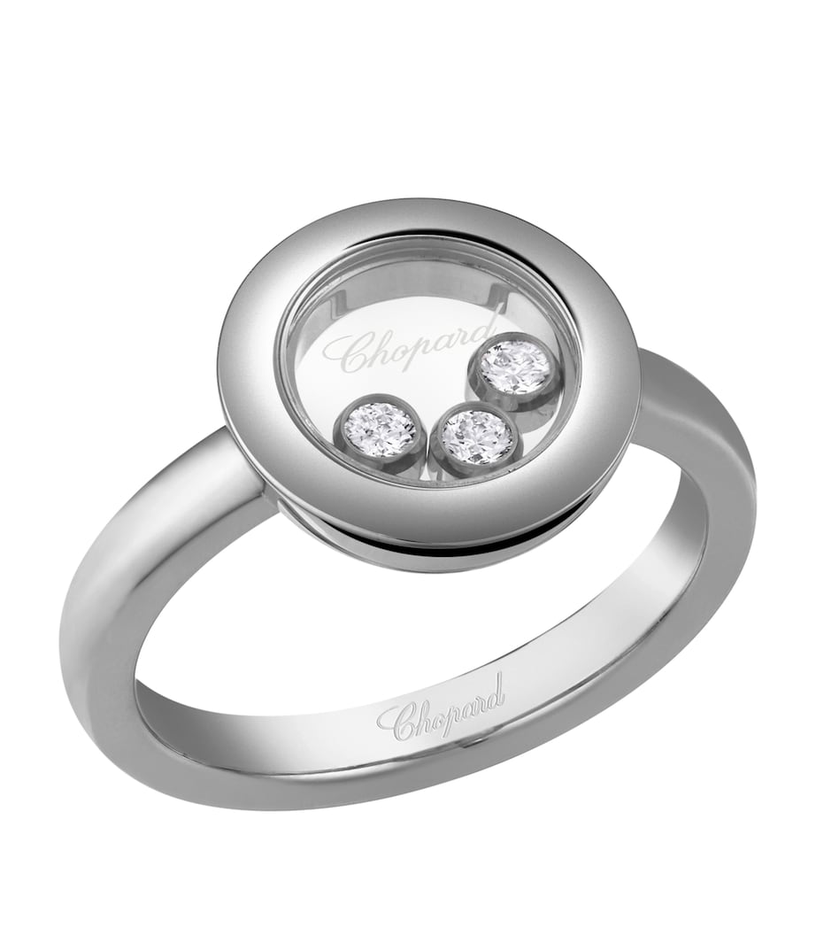 White Gold and Diamond Happy Diamonds Icons Ring NO COLOUR Image 1