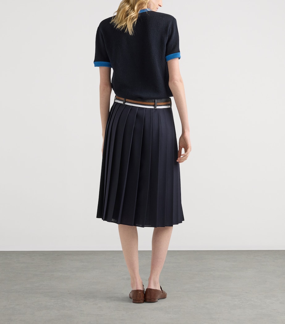 Prada Womens Cashmere Short-Sleeve Sweater Image 5