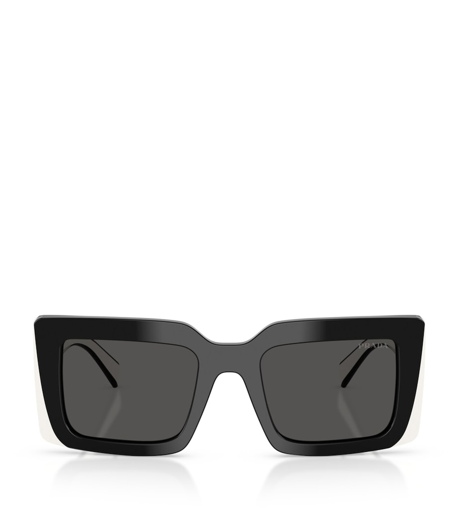 Prada PR D01S Rectangle Sunglasses Black Image 1