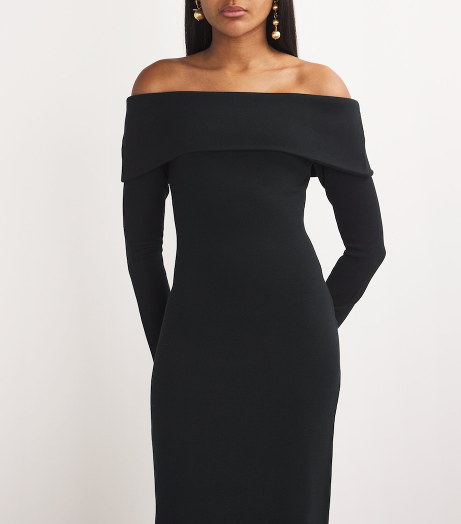 By Malene Birger Womens Long-Sleeve Bennie Midi Dress Black Image 6