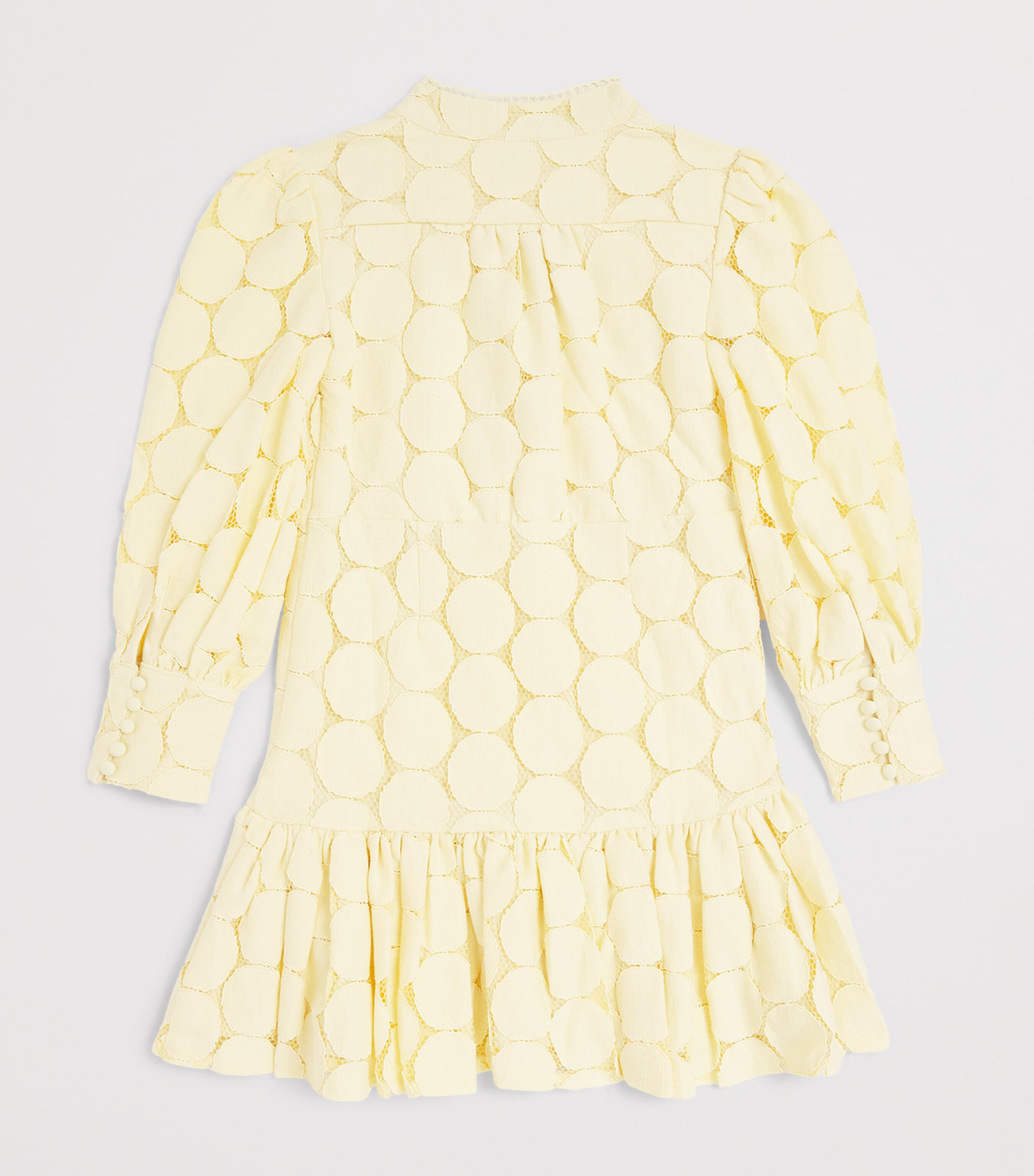 Bardot Junior Embroidered Tamara Spot Dress (4-14 Years) Lemon Image 2