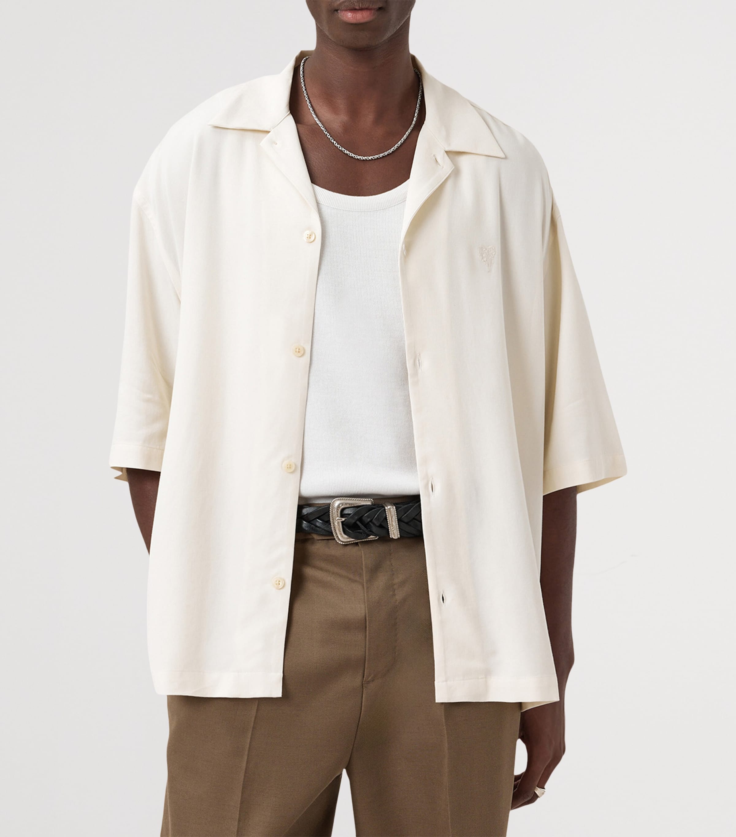 Embroidered Rialto Shirt JETSTREAM WHITE Image 4