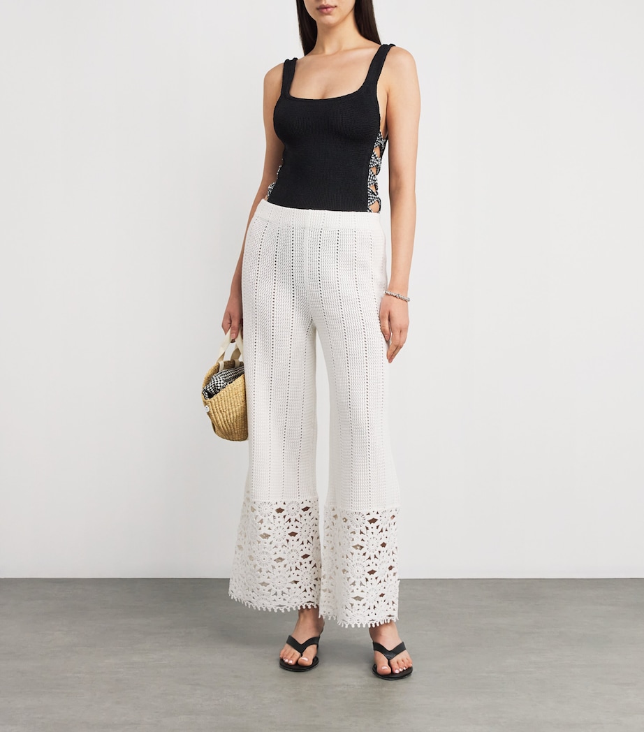 Bow-Trim Gingham Tiffany Swimsuit BLACK/BLACK GINGHAM Image 2