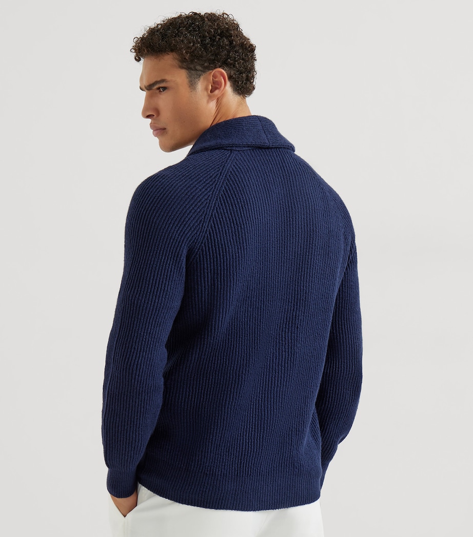 Cotton English Rib Cardigan C2425 Image 4