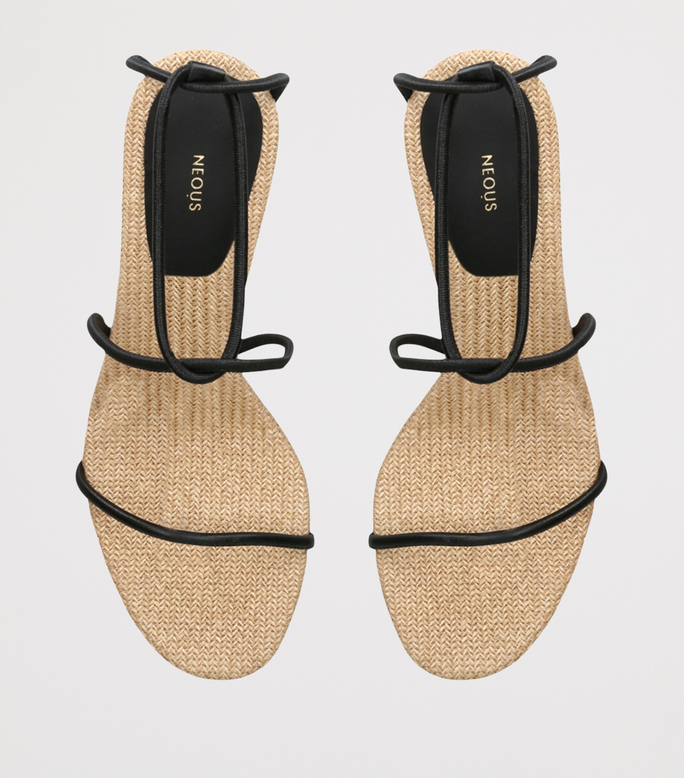 NEOUS Leather Nenque Sandals 80 Black Image 4