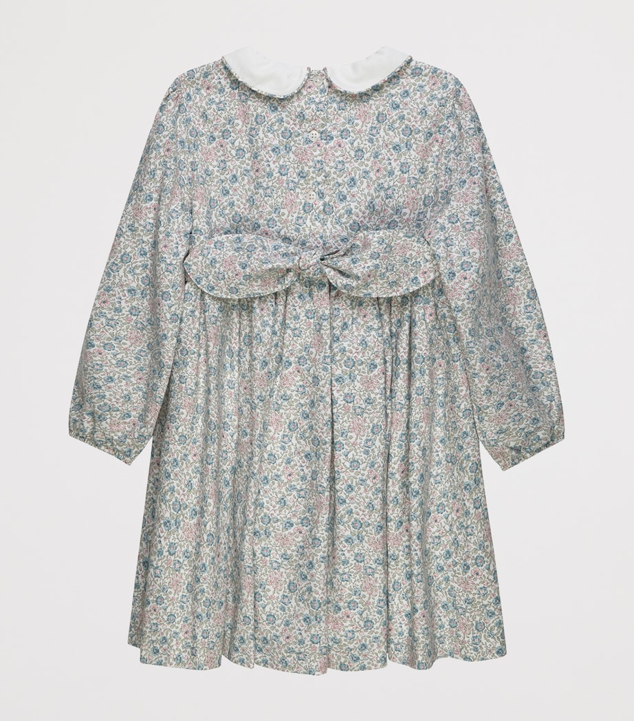 Trotters Cotton Floral Lina Dress (2-5 Years) Blue Image 2