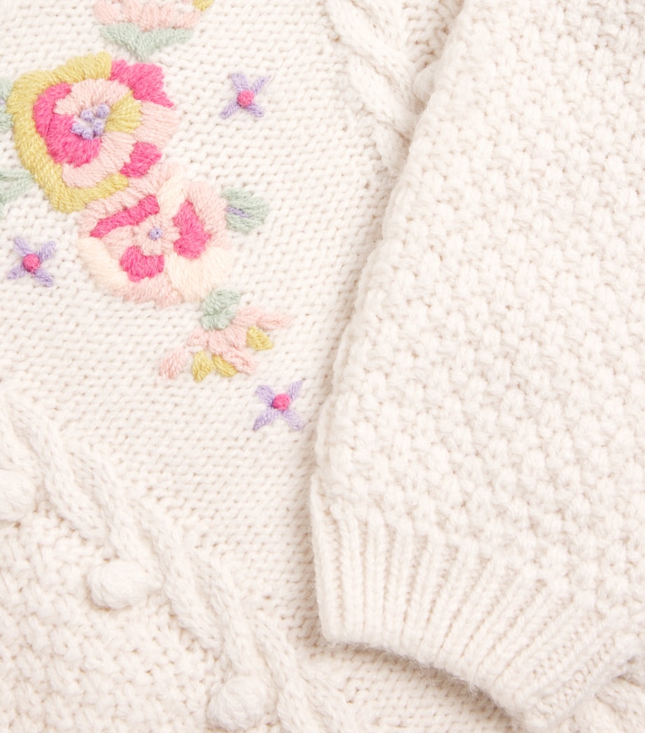 Floral Acila Sweater (4-12 Years) CREAM Image 3