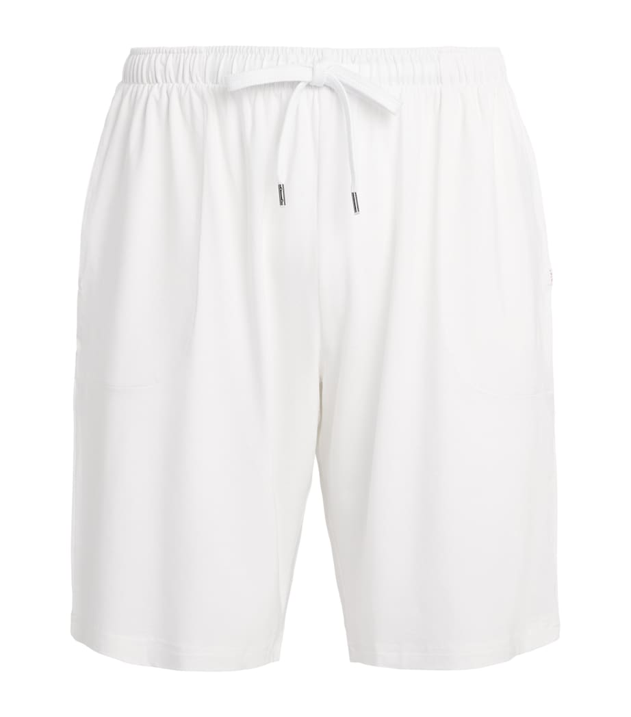 Derek Rose Mens Micromodal Basel Sweatshorts Whi Image 1