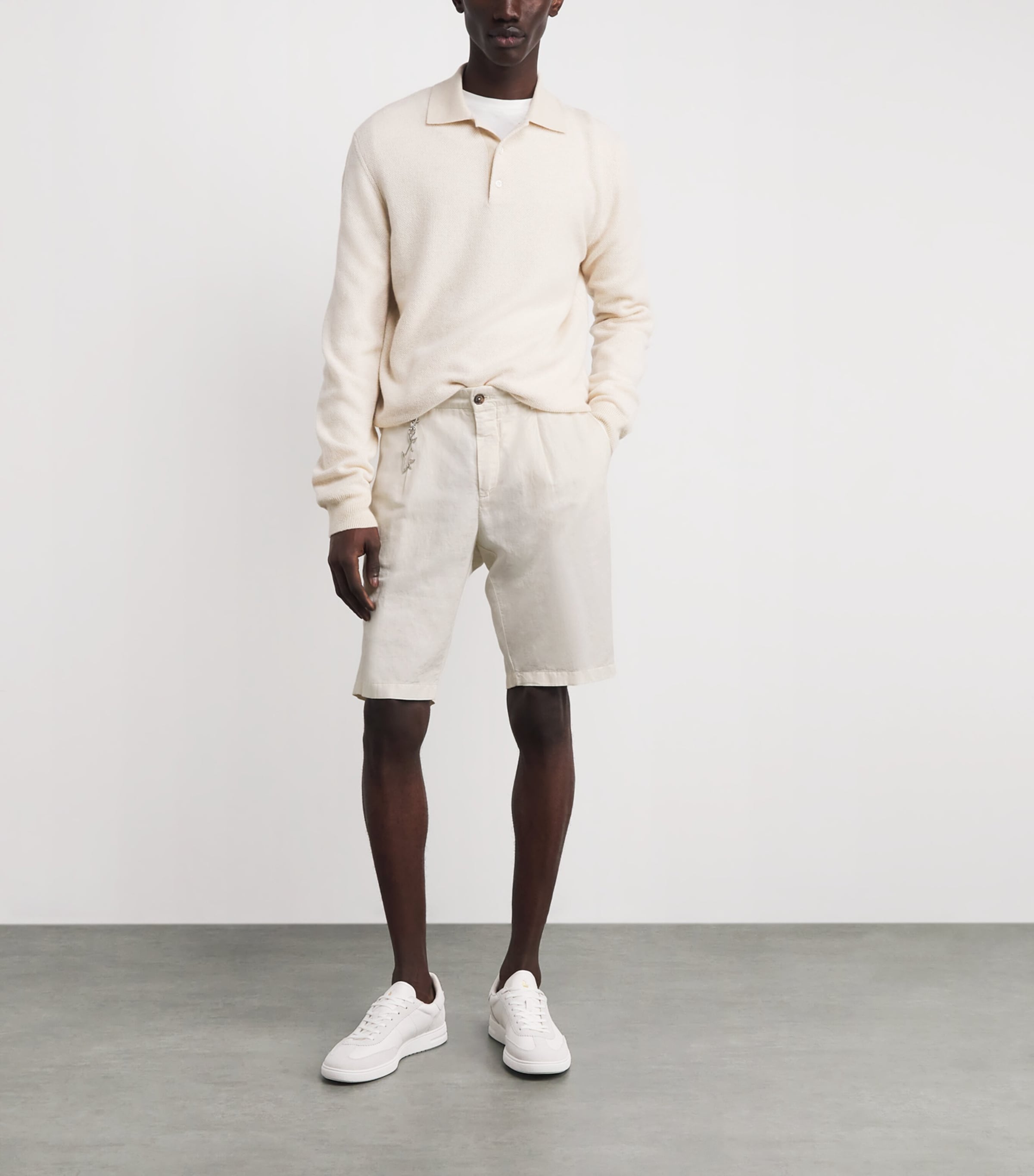 Cotton-Linen Bermuda Shorts 030 TOFU Image 2