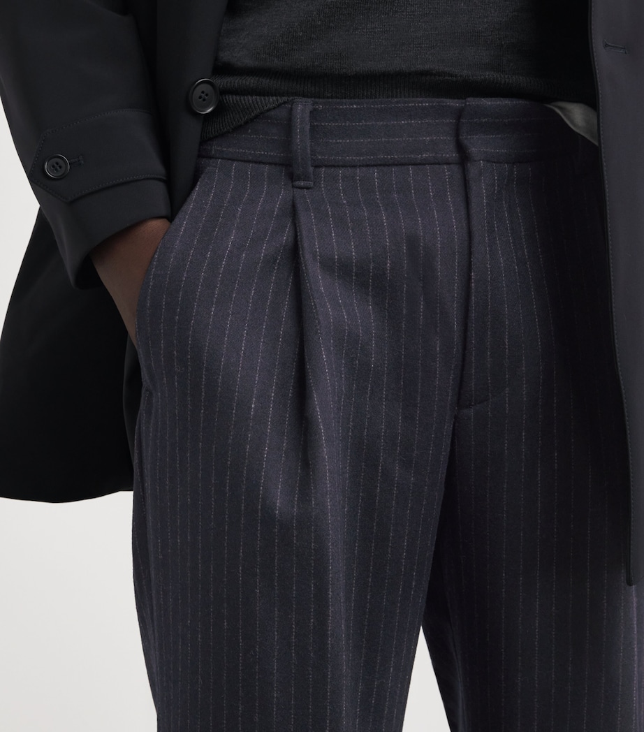 Pinstripe Kay Tailored Trousers NAVY STRIPE Image 6