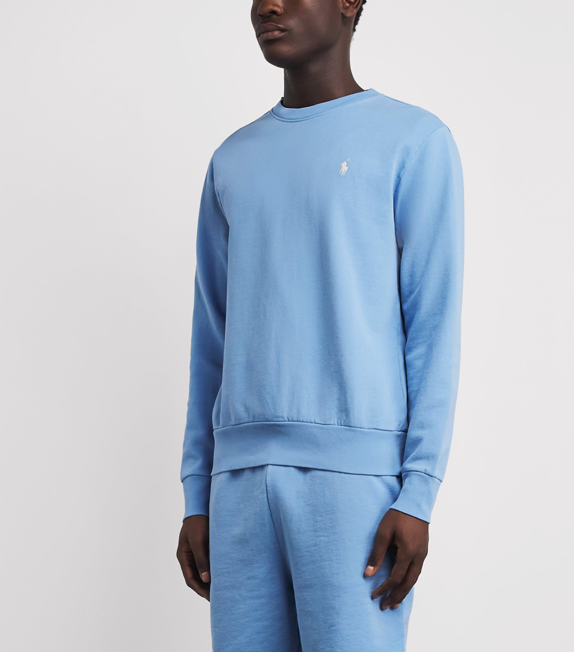 Polo Ralph Lauren Mens Cotton Loopback Fleece Sweatshirt Bristol Blue Image 4