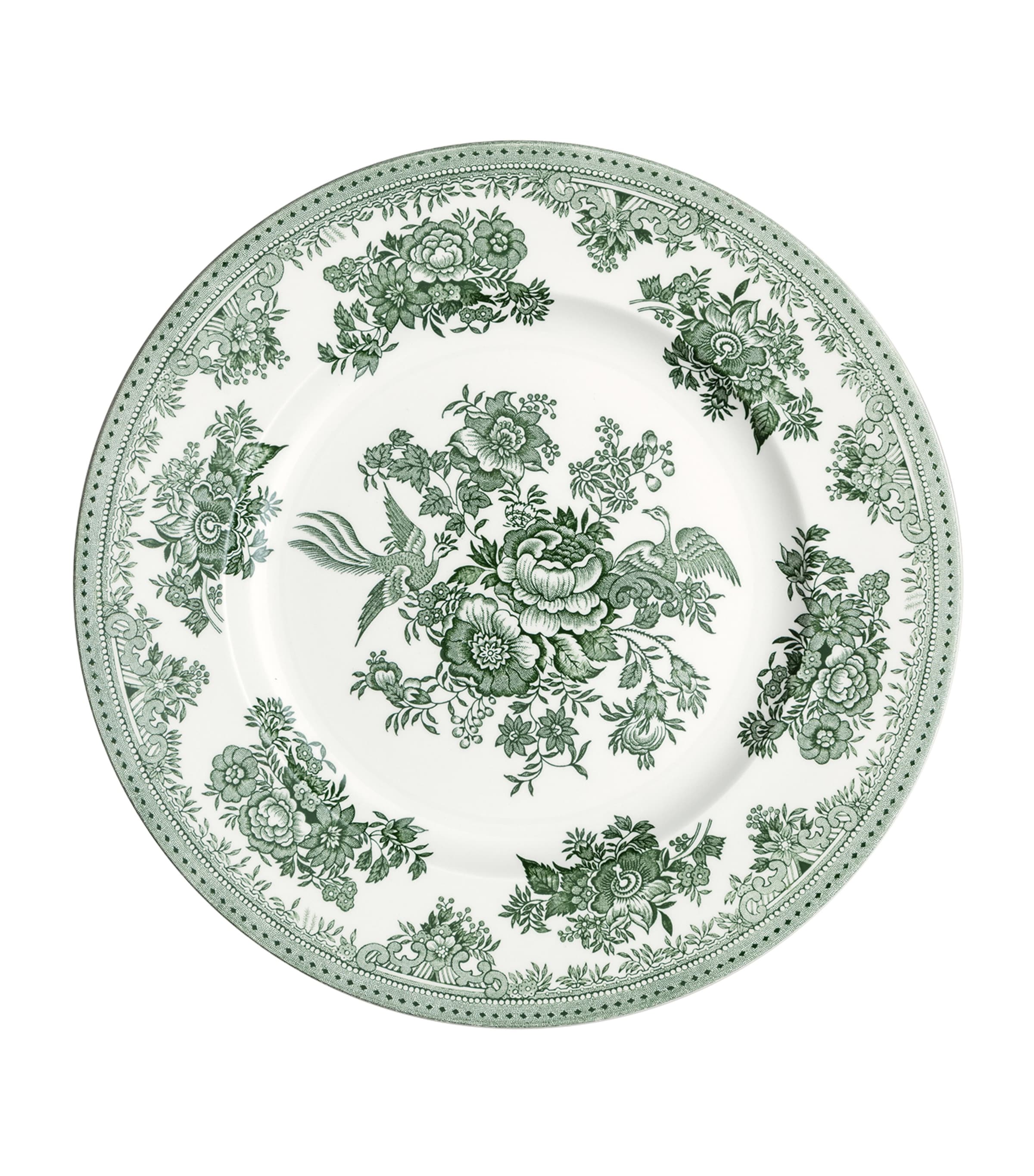 Burleigh Set Of 4 Asiatic Pheasants Plates In Green