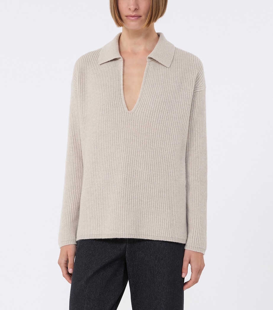 Cashmere Collared Sweater BEIGE Image 3