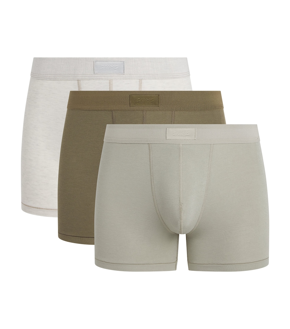 Stretch-Cotton Boxer Shorts (Pack of 3) ARMY MULTI Image 1