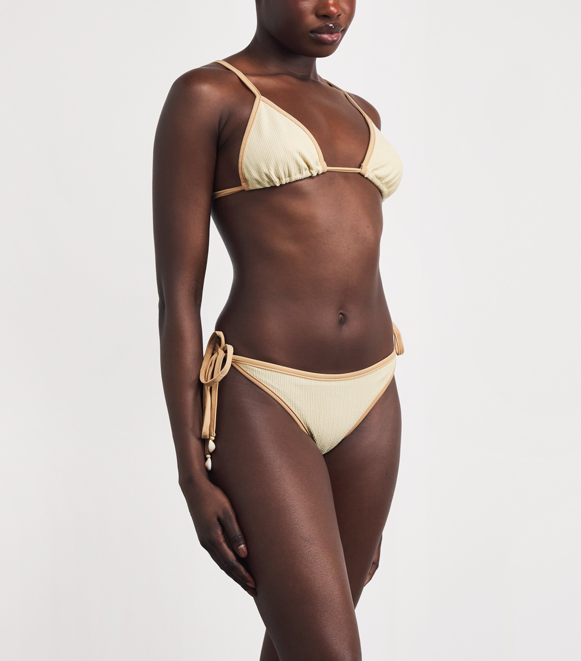 Johanna Ortiz Womens Spiritual Retreat Triangle Bikini Briefs Ecru/nude Image 2