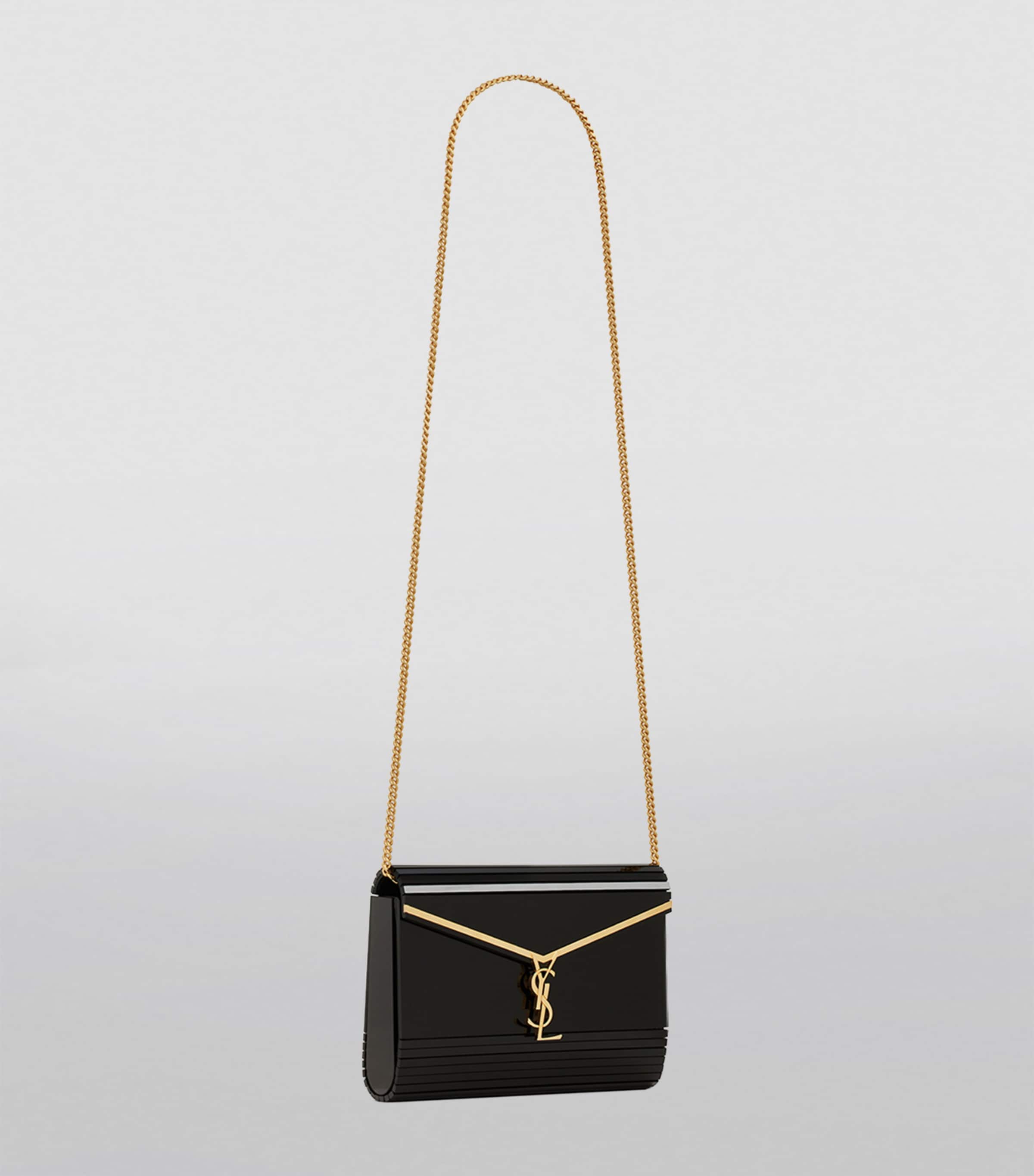 【SAINT LAURENT】VICKY MINAUDIERE イブニングショルダーバッグ Saint Laurent Vicky Minaudière Clutch Bag | Harrods US