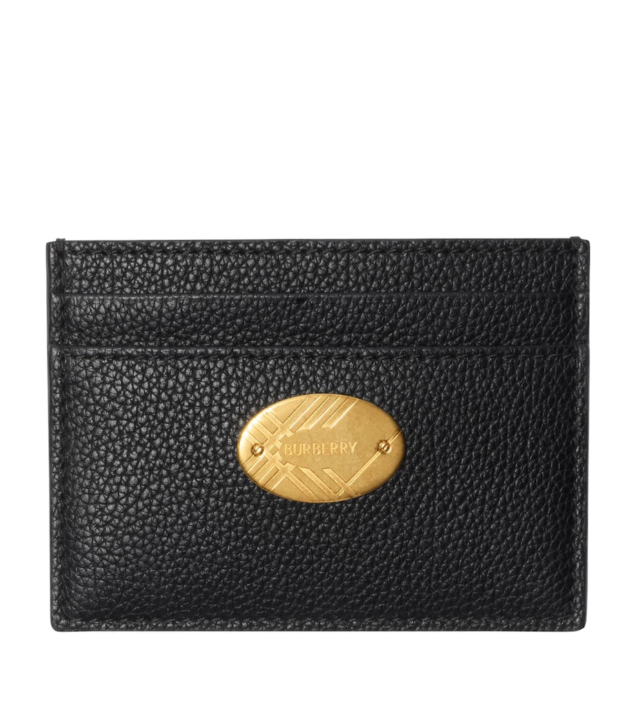 Leather Engraved Card Holder BLACK Image 1