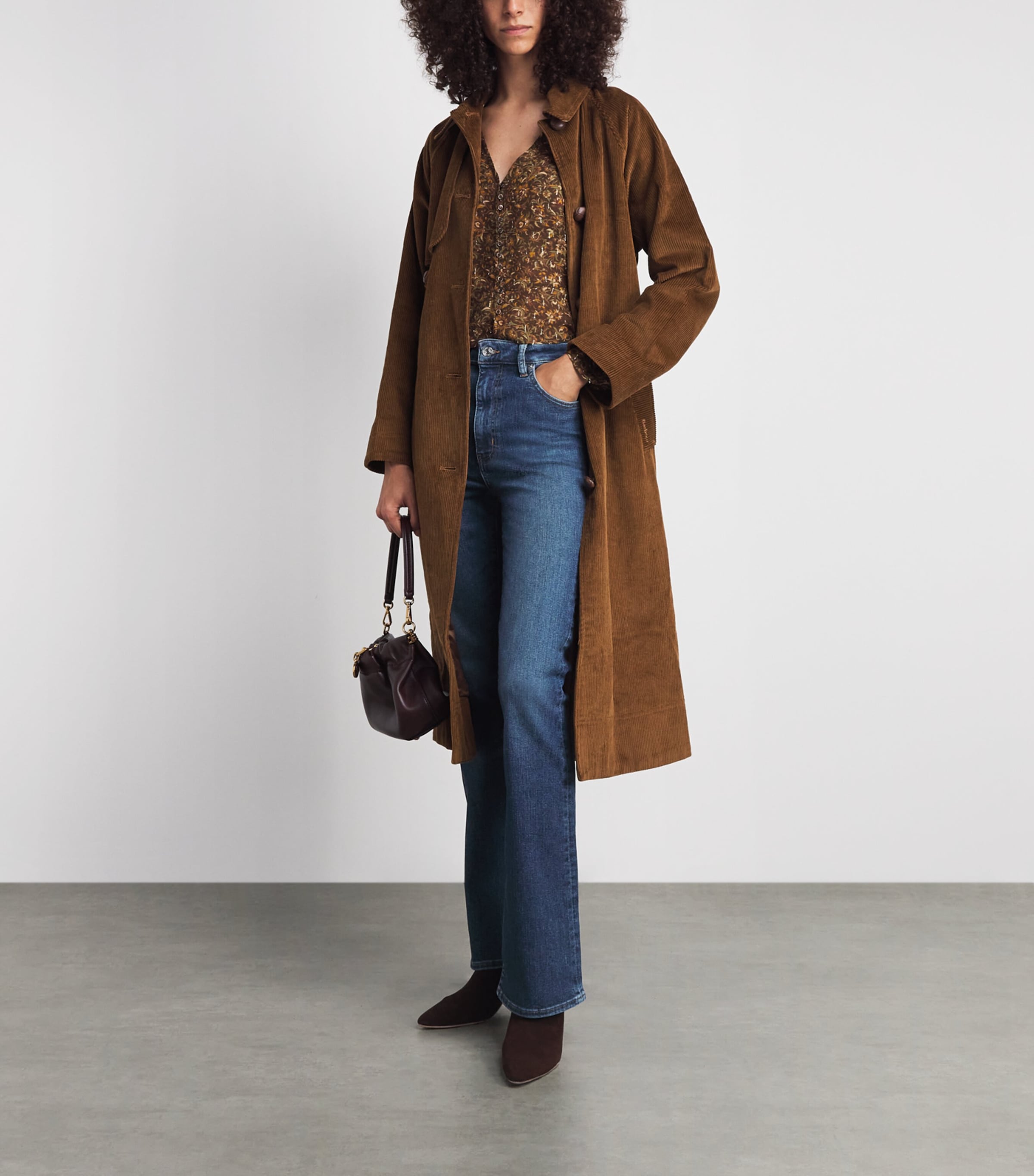 FRAME Womens The Reboot High-Rise Bootcut Jeans Showdown Image 2