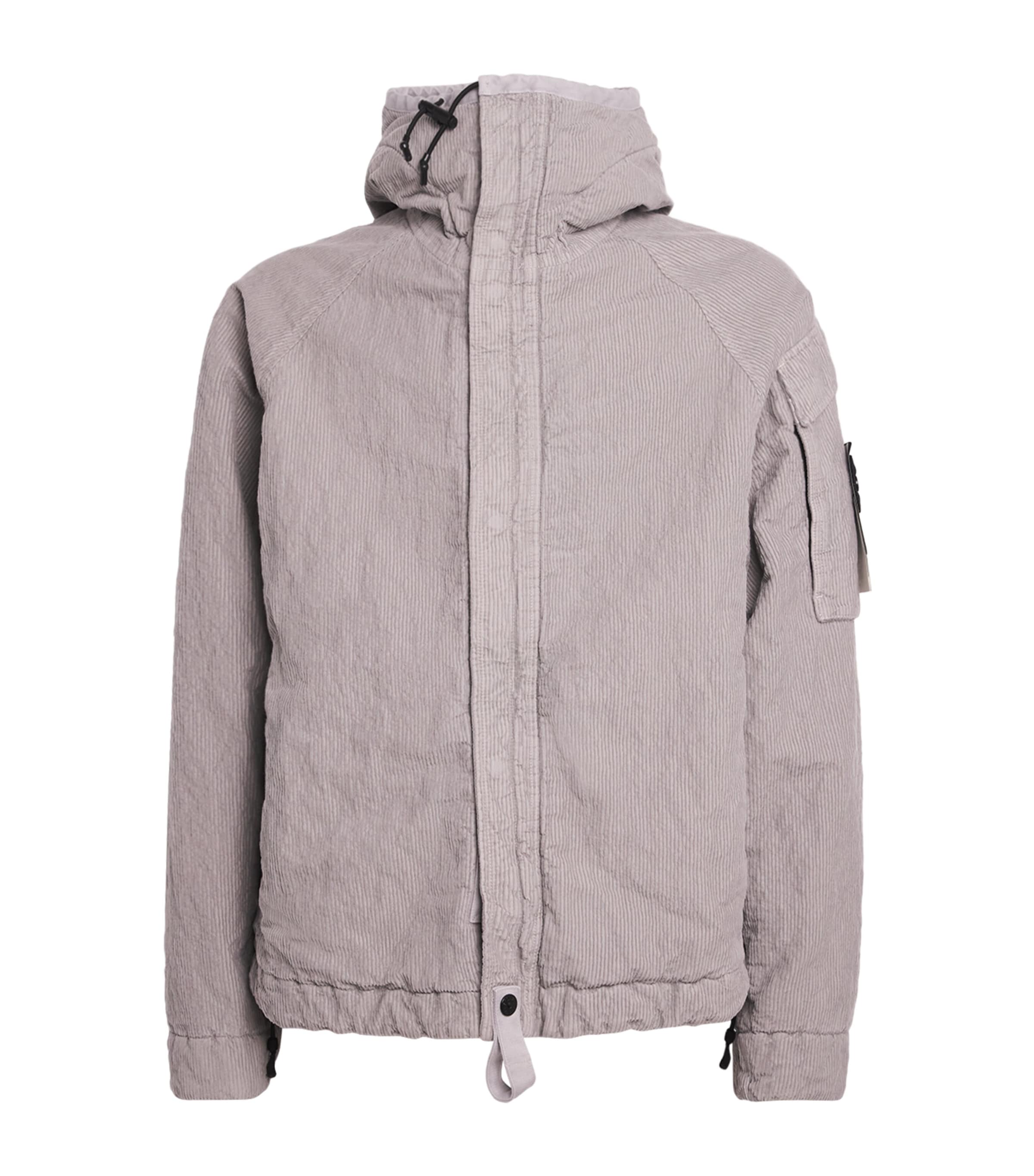 Stone Island Grey Cotton-Blend Corduroy Anti-Drop Field Jacket