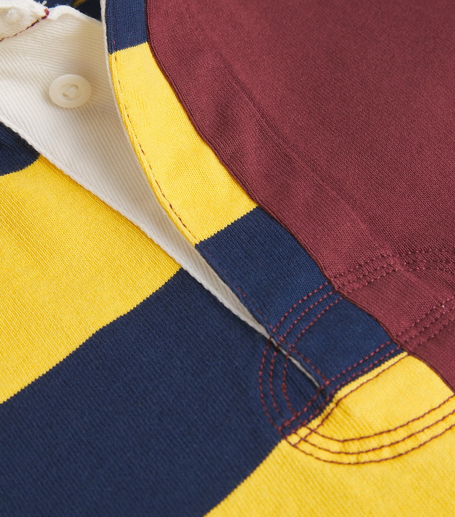 Cotton Patchwork Rugby Jersey RED Image 5