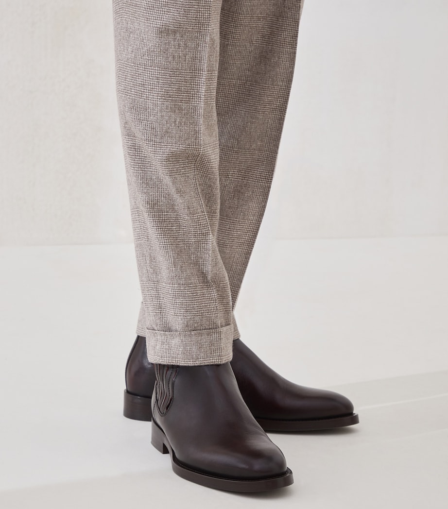 Burnished Leather Chelsea Boots C4235 Image 2