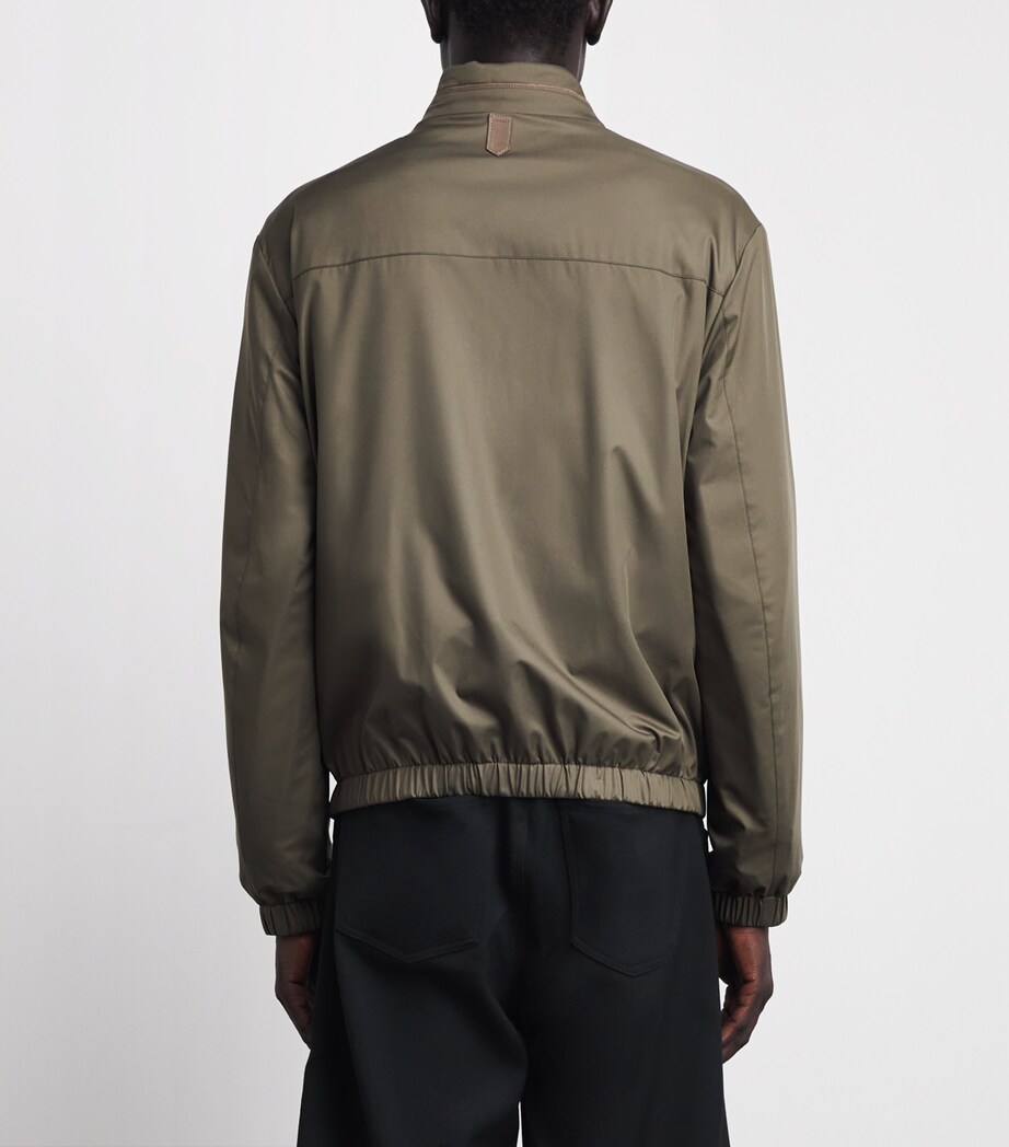 Canali Mens Reversible Hybrid Jacket Green Image 5