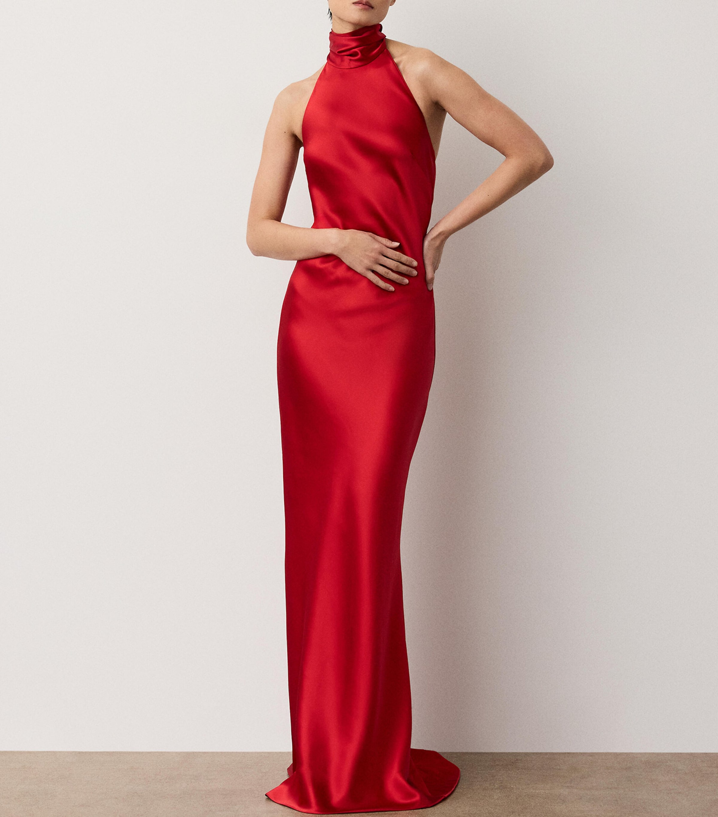Ralph Lauren Collection Womens Chilton Maxi Dress Bright Red Image 2