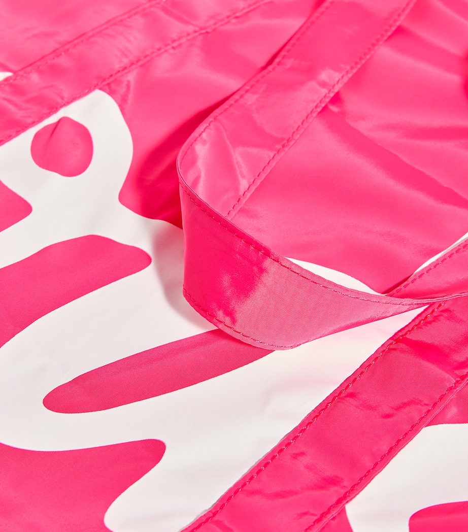 Harrods Logo Pocket Shopper Bag Bright Pink Image 5